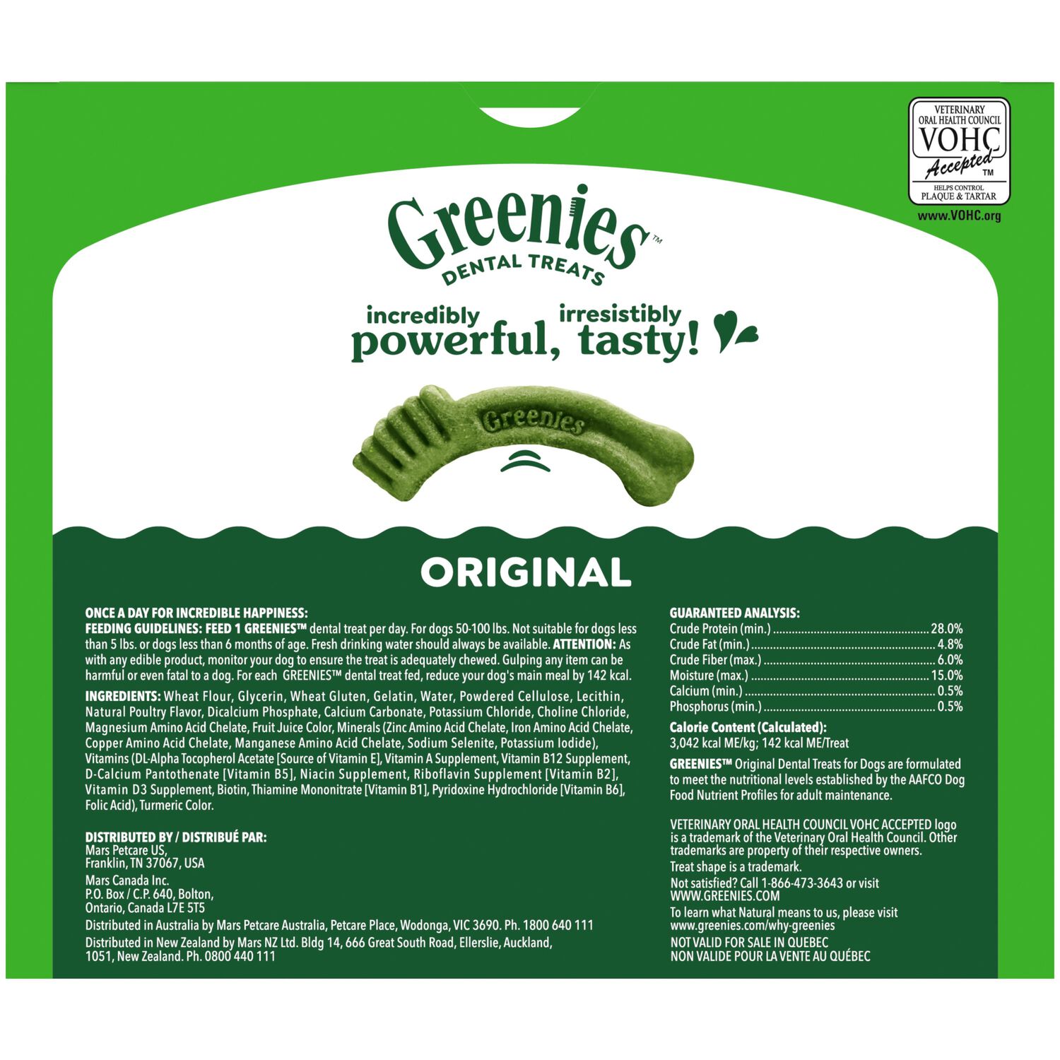 Greenies Large Natural Original Chicken Flavor Dental Dog Treats, 34 Count