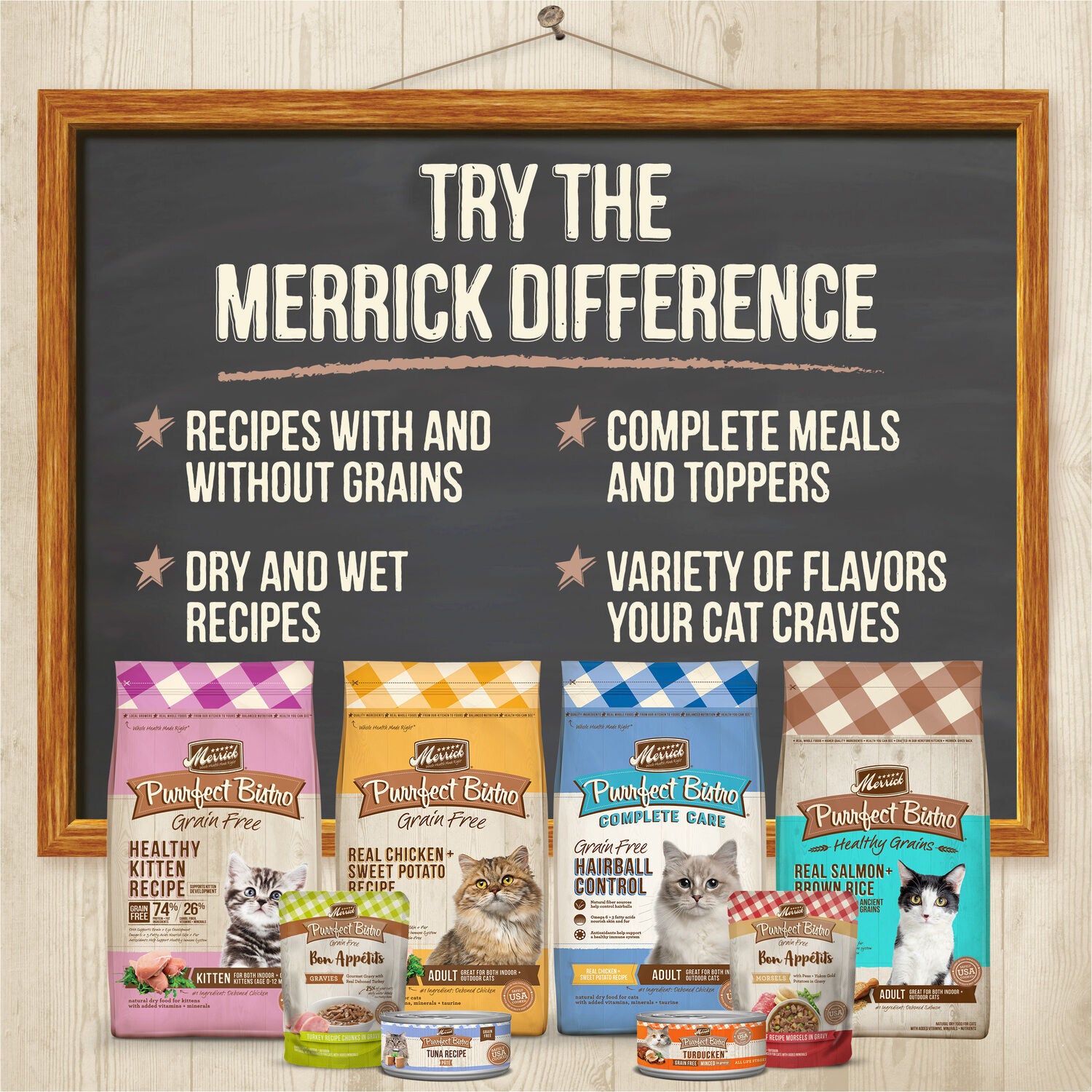 Merrick Purrfect Bistro Grain-Free Premium Soft Canned Pate Adult Wet Cat Food, High Protein Tuna Recipe, 3-Oz Can