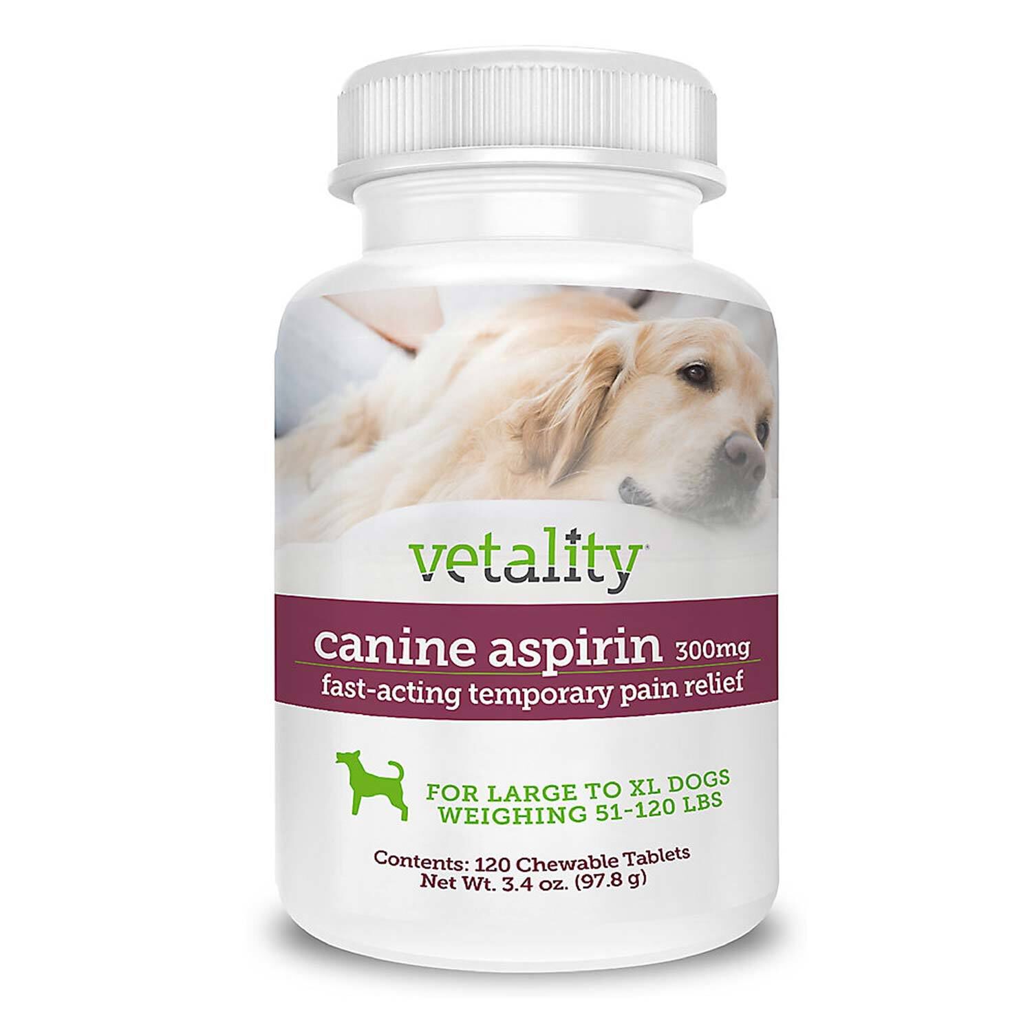 Vetality Canine Aspirin For Larger-Xl Dogs 51-120 Lbs 300 Mg