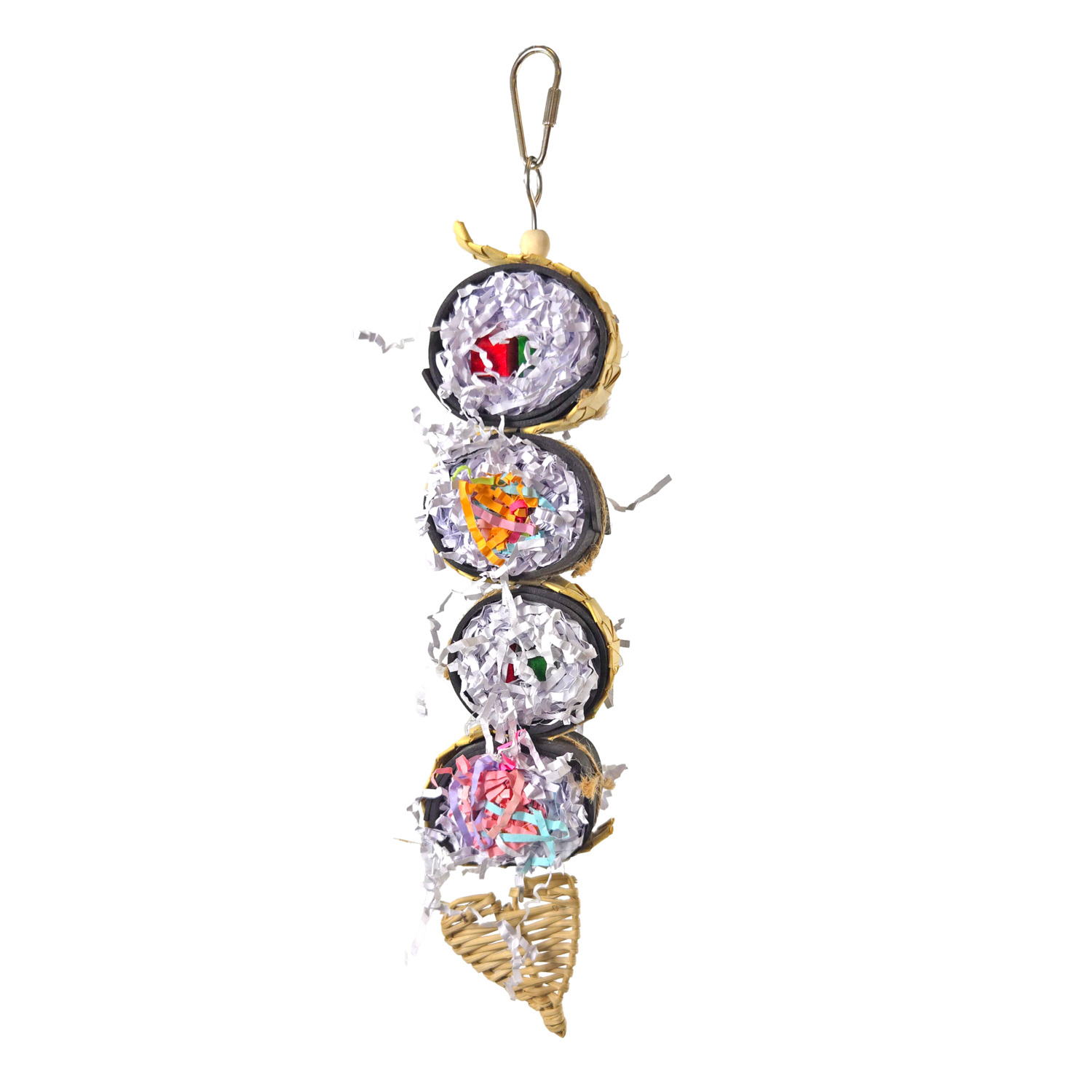 Happy Beaks Cali Roll Sushi Stack Hanging Bird Toy