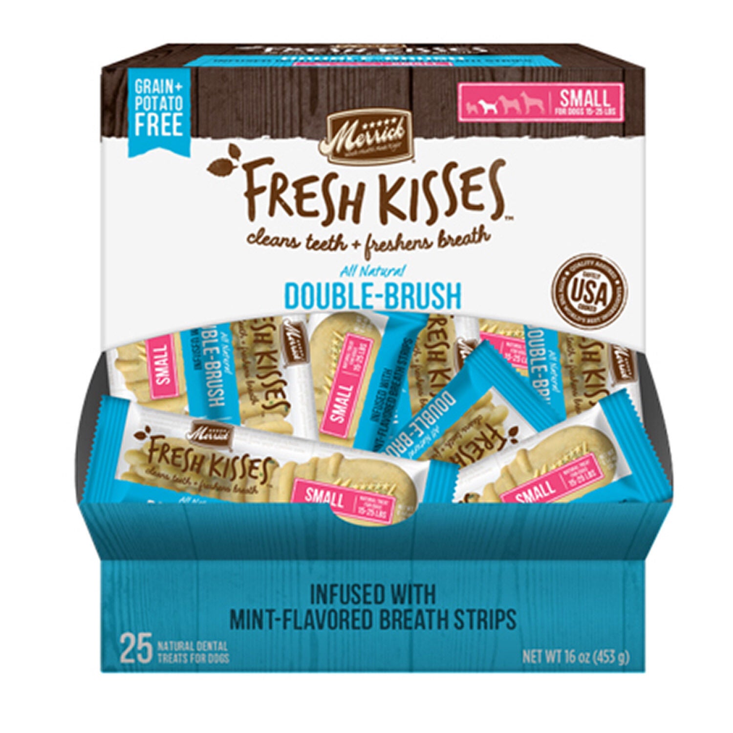 Fresh Kisses Mint Strips Small Dog Treats 9.5oz Pet Supermarket
