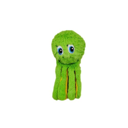 8 Inch Plush Squid Spiky Squeaky Ball Head Dog Toy