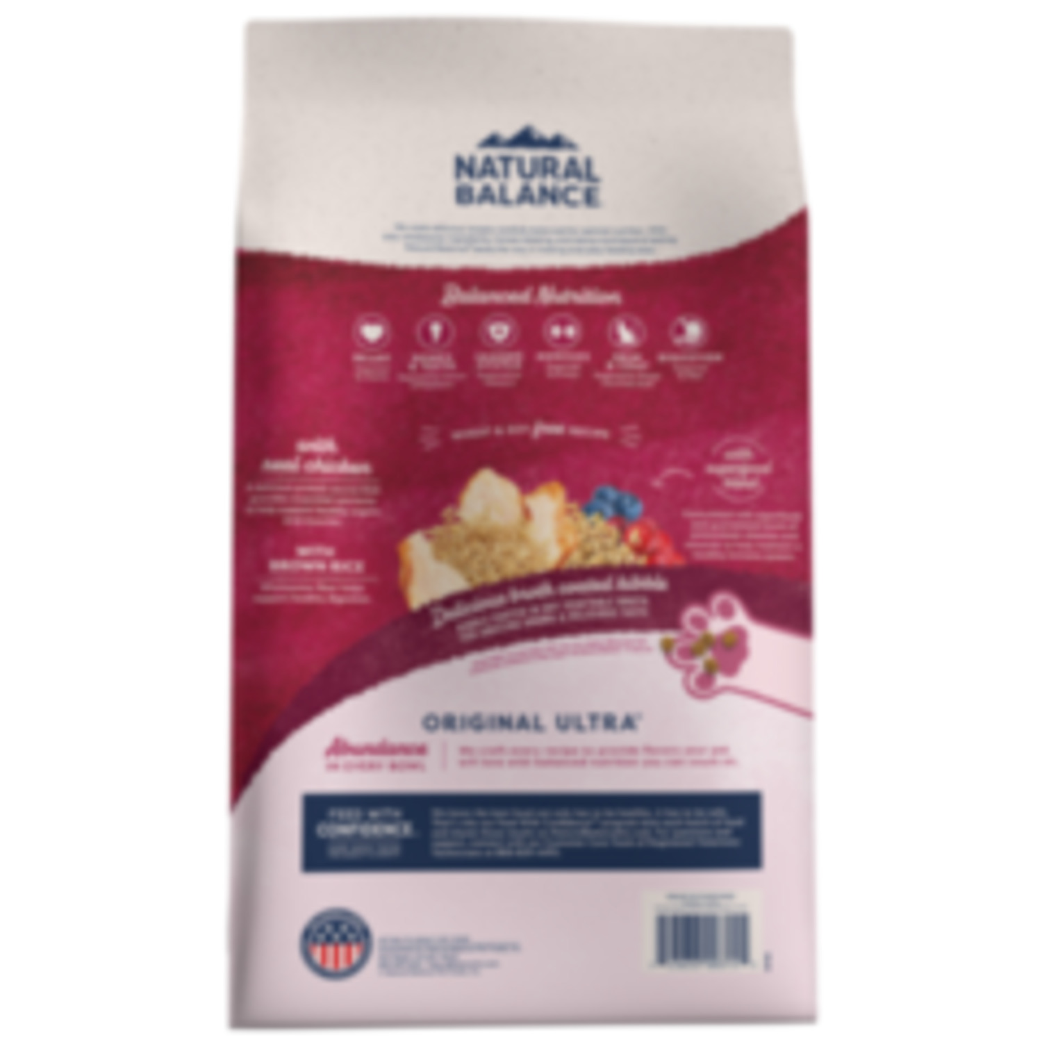 Natural Balance Original Ultra All Life Stages Chicken & Salmon Recipe Dry Cat Food, 15Lb