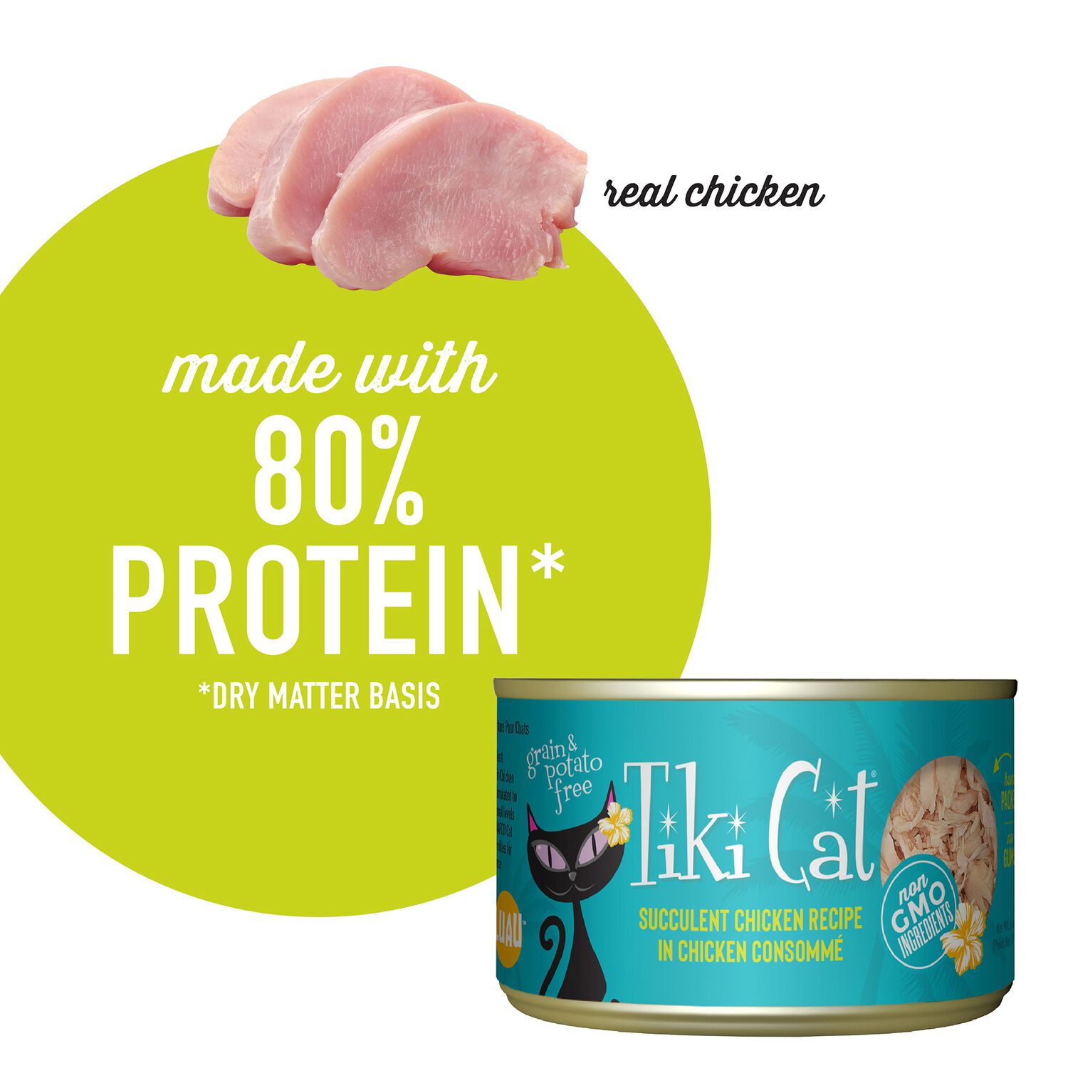 Tiki Cat Luau Wet Cat Food, Succulent Chicken, 6-Oz Can 8-Count