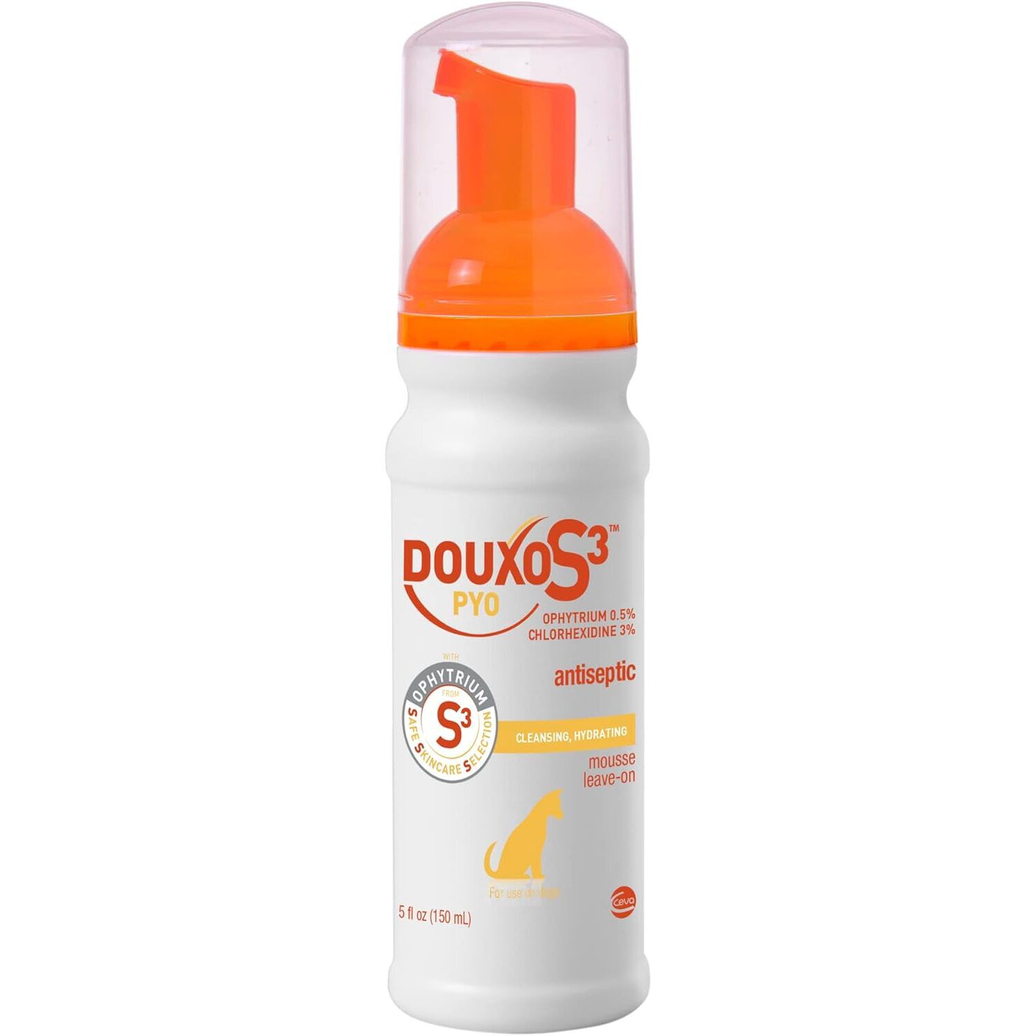 Douxo S3 Pyo Antiseptic Antifungal Chlorhexidine Dog Mousse, 5.1-Oz Bottle