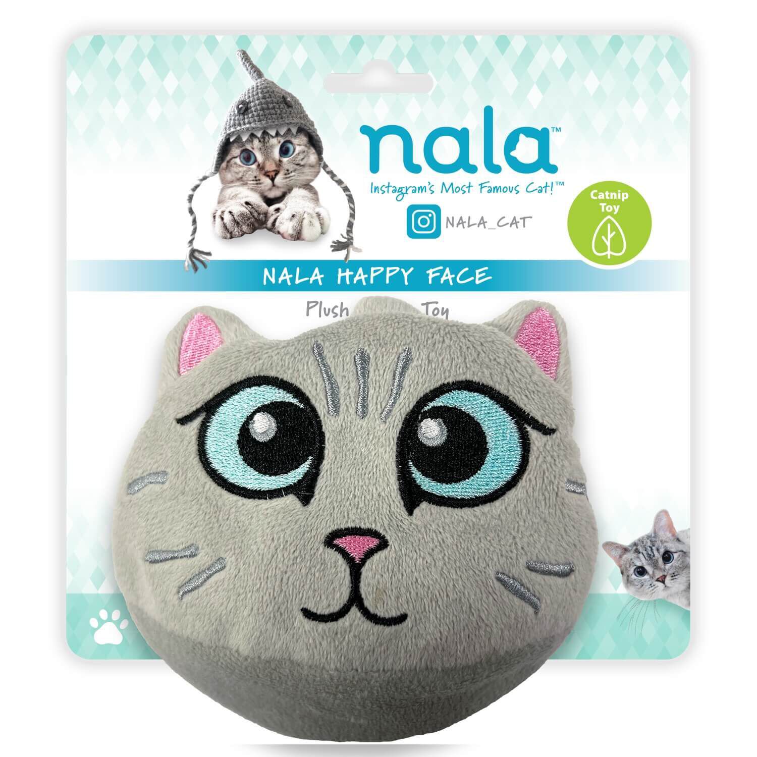 Nala Happy Face Plush Catnip Cat Toy