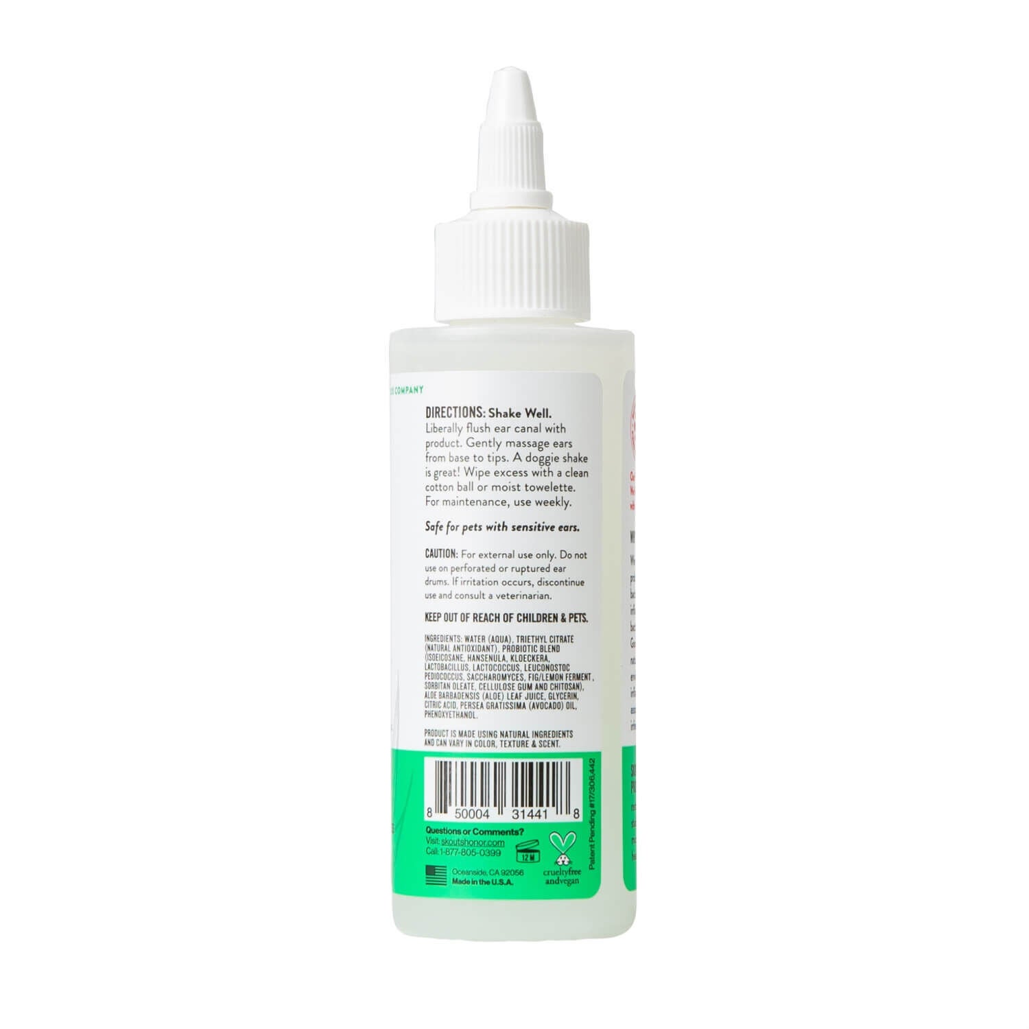 Skout's Honor Probiotic Ear Cleaner For Dogs & Cats, 4-Oz