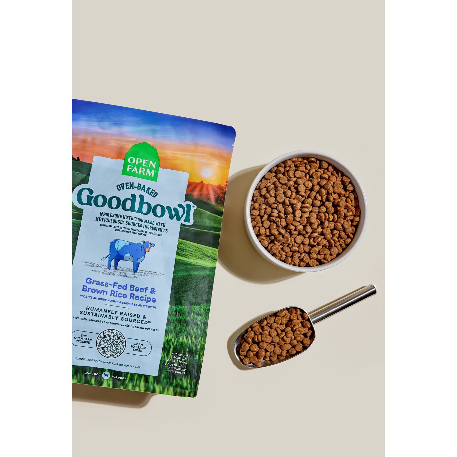 Open Farm Goodbowl Grass-Fed Beef & Brown Rice Recipe Dry Dog Food, 3.5Lb