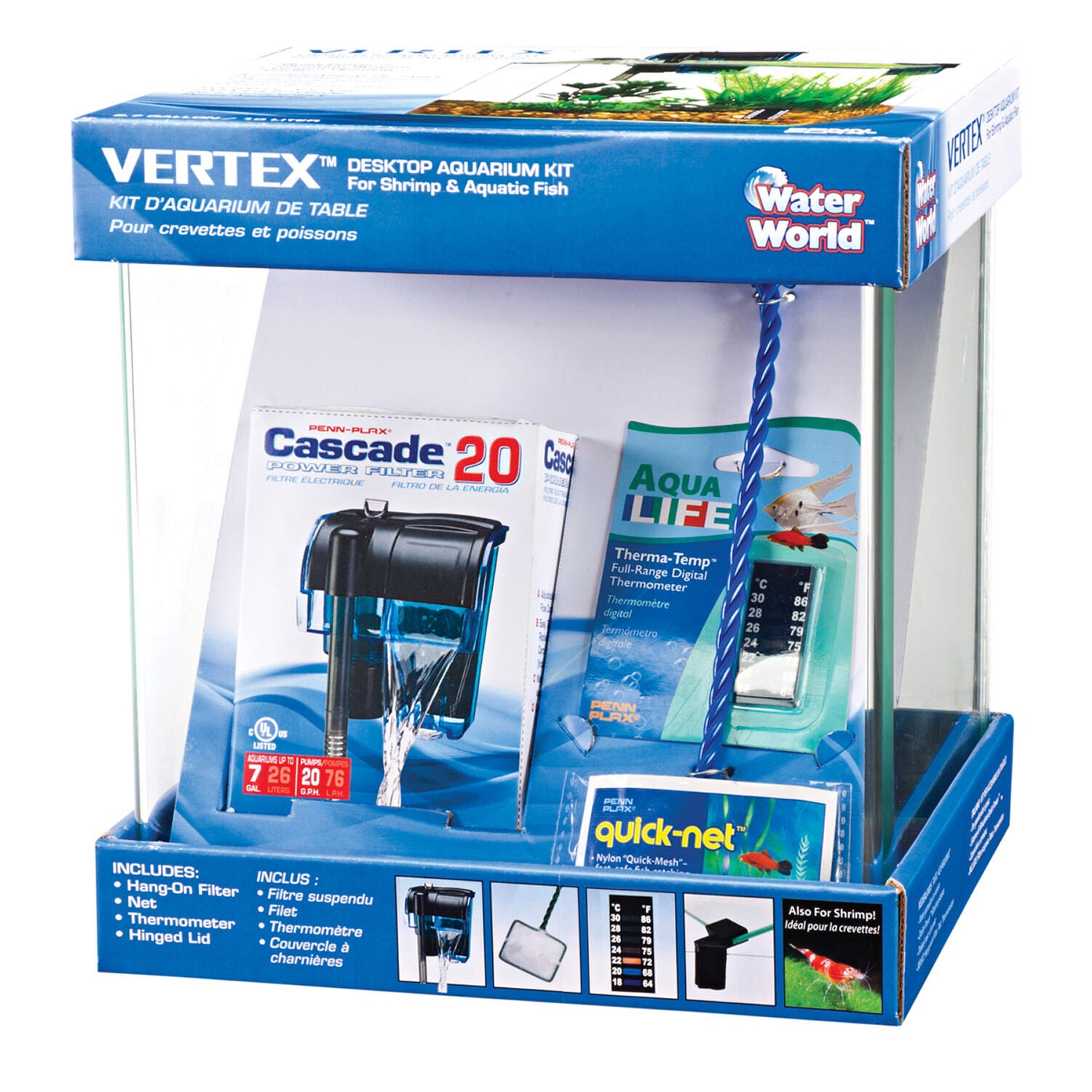 Penn-Plax Vertex Desktop Aquarium Kit 2.7 Gal