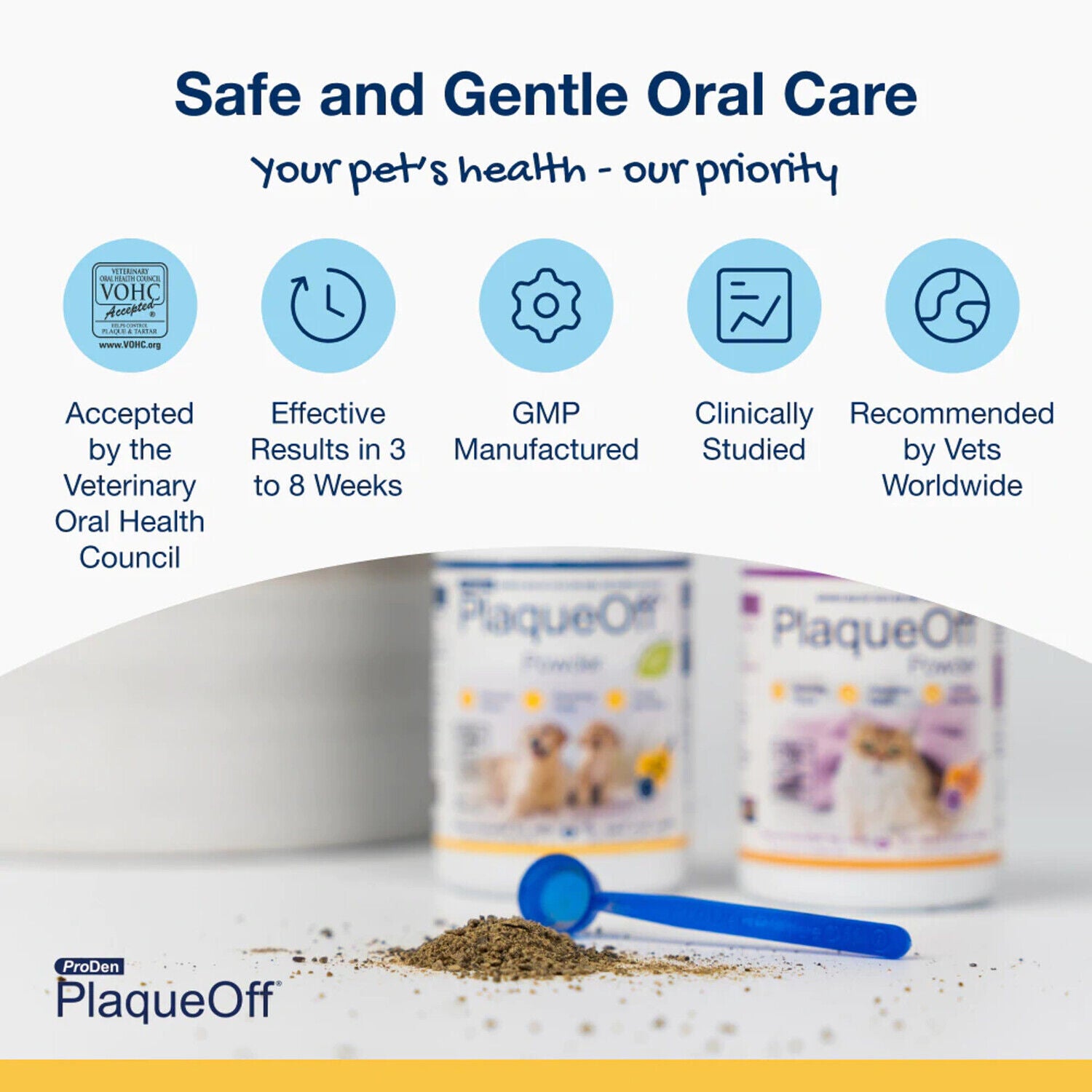 Proden Plaqueoff Powder Dog Dental Health Supplement, 2.1-Oz Bottle