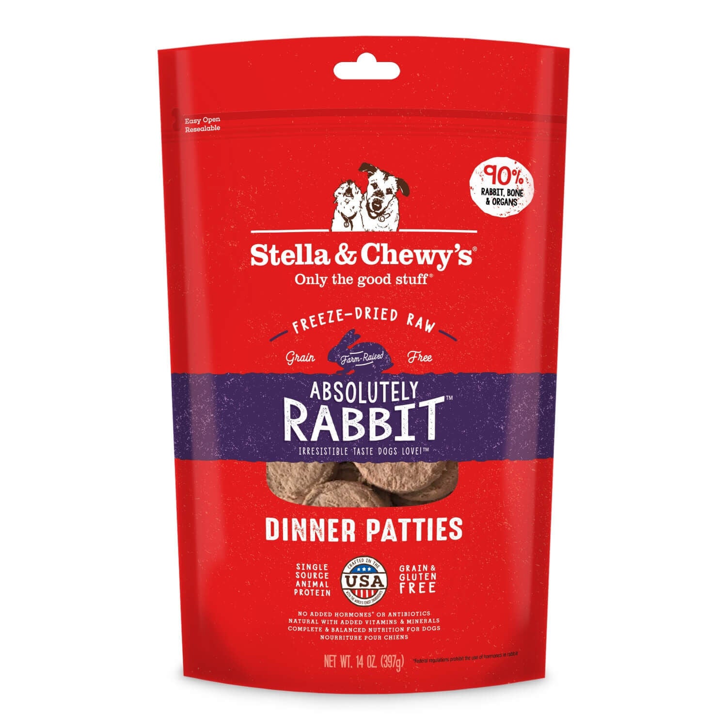 Stella & Chewy's Freeze Dried Absolutely Rabbit Dinner Patties Dog Food