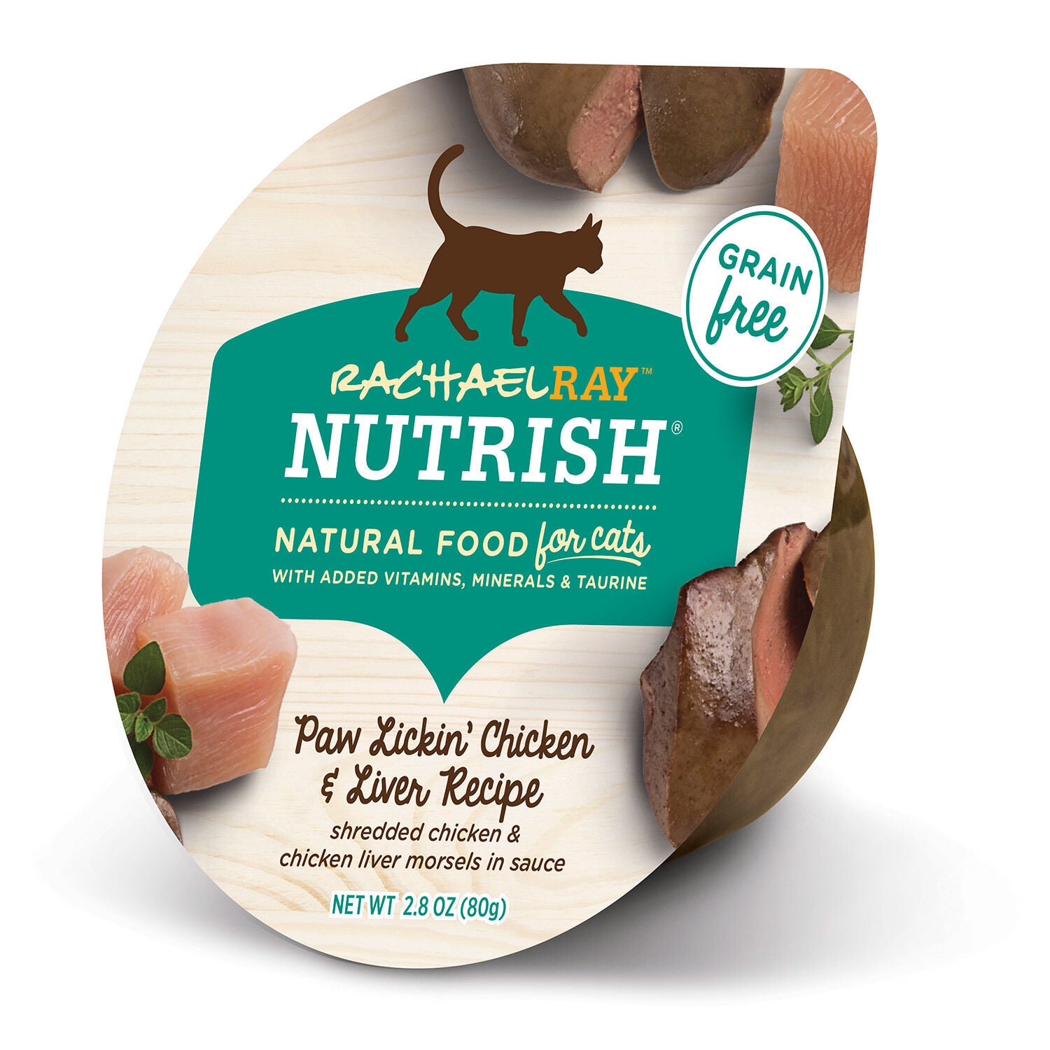 Rachael Ray Nutrish Paw Lickin' Chicken Liver Recipe Wet Cat Food,