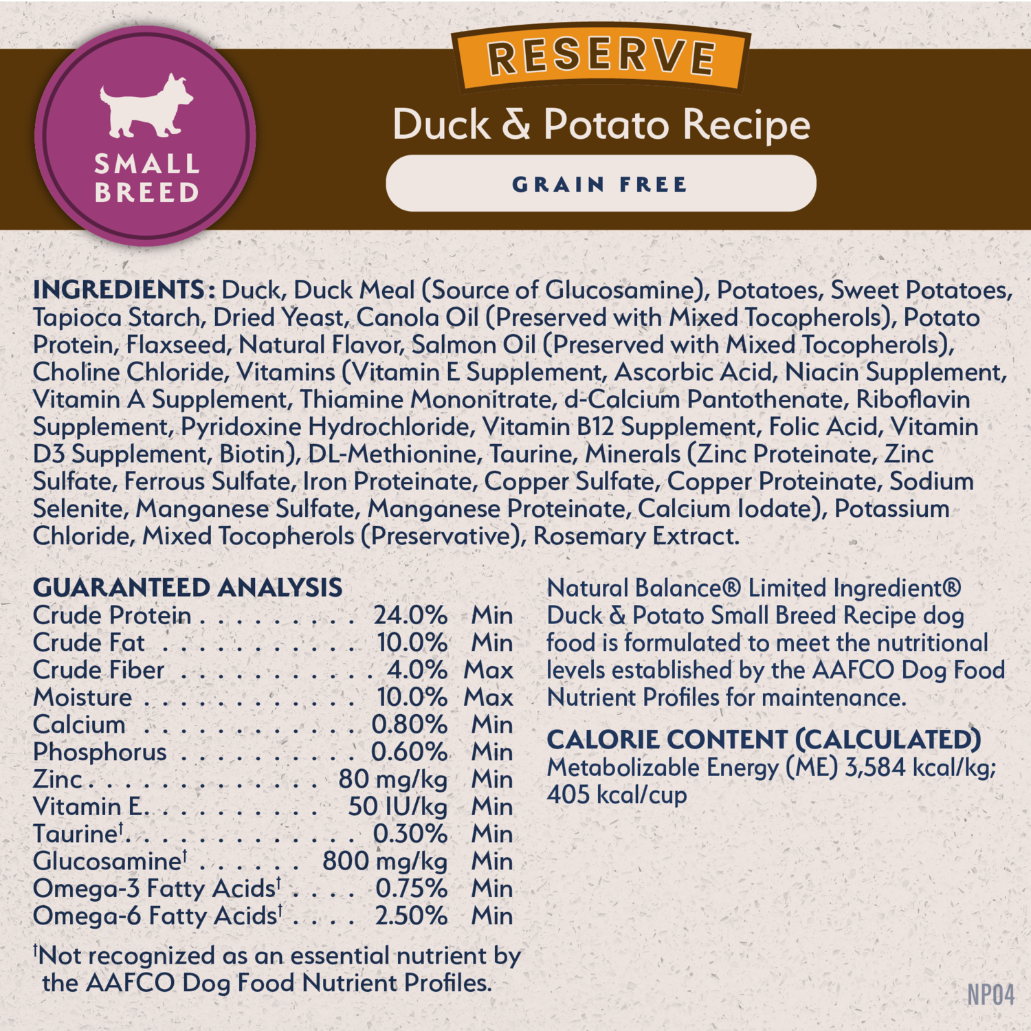 Natural Balance Limited Ingredient Small Breed Adult Grain Free Duck And Potato Recipe Dry Dog Food, 12-Lb Bag