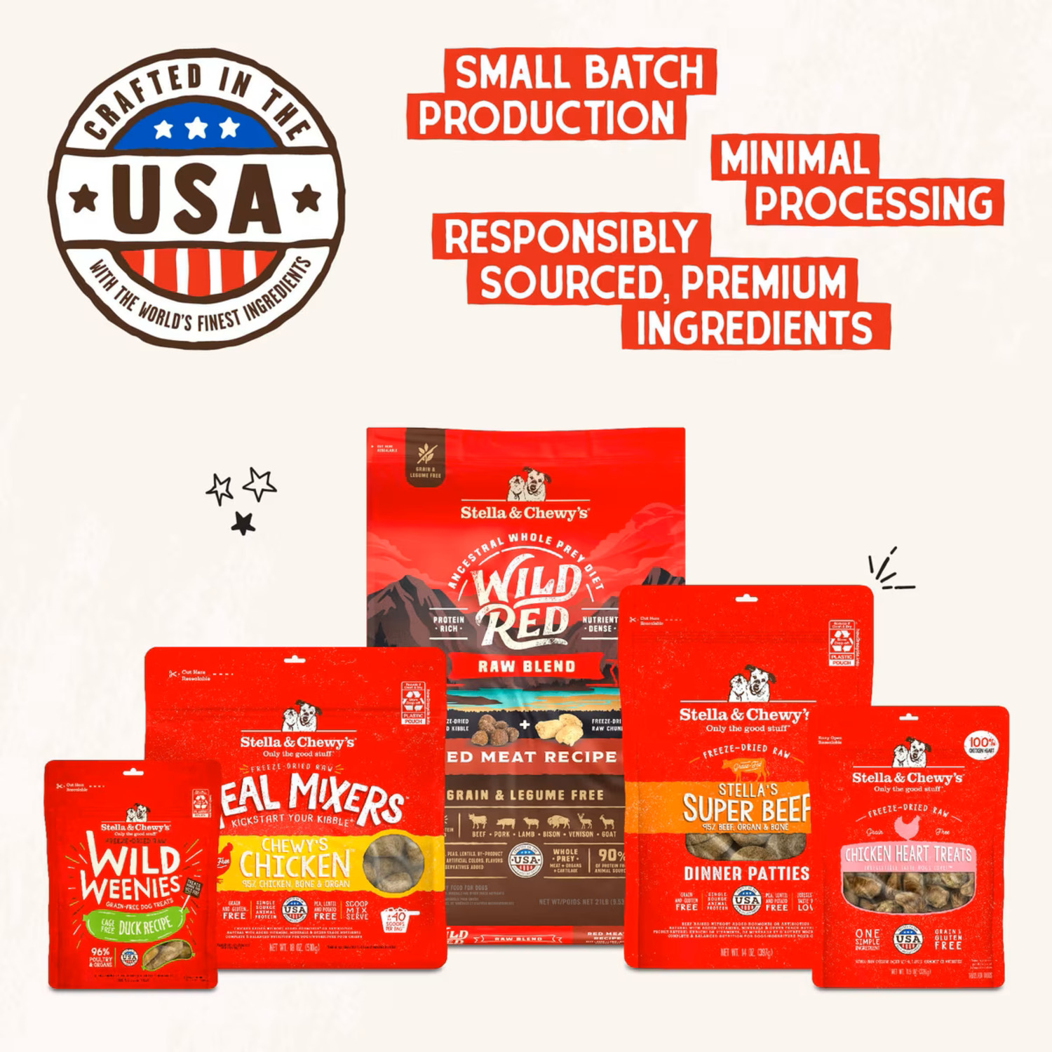 Stella & Chewy's Raw Blend Wholesome Grains Baked Dry Dog Food, Cage Free Recipe, 3.5-Lb Bag