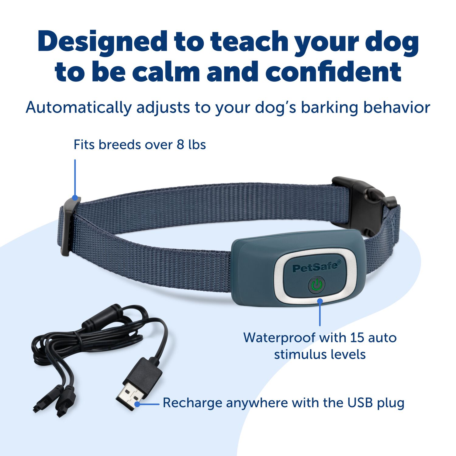 Petsafe Rechargeable Waterproof Bark Collar For Dogs Over 8 Lbs