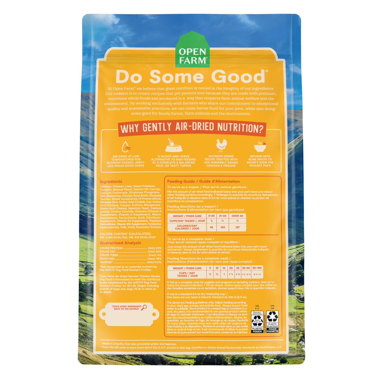 Open Farm Air Dried Dog Food, Harvest Chicken Recipe, 16Oz