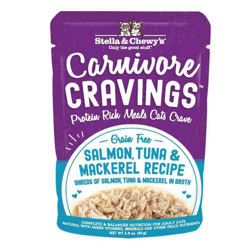 Carnivore Cravings Salmon, Tuna & Mackerel Recipe Cat Food