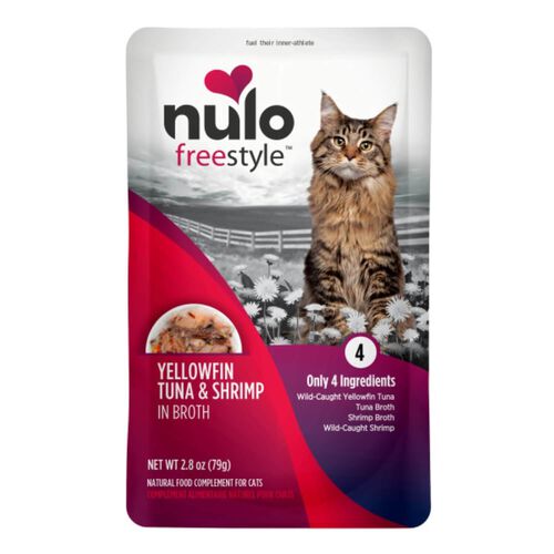 Nulo Free Style Cat Yellowfin Tuna & Shrimp In Broth Wet Cat Food Topper