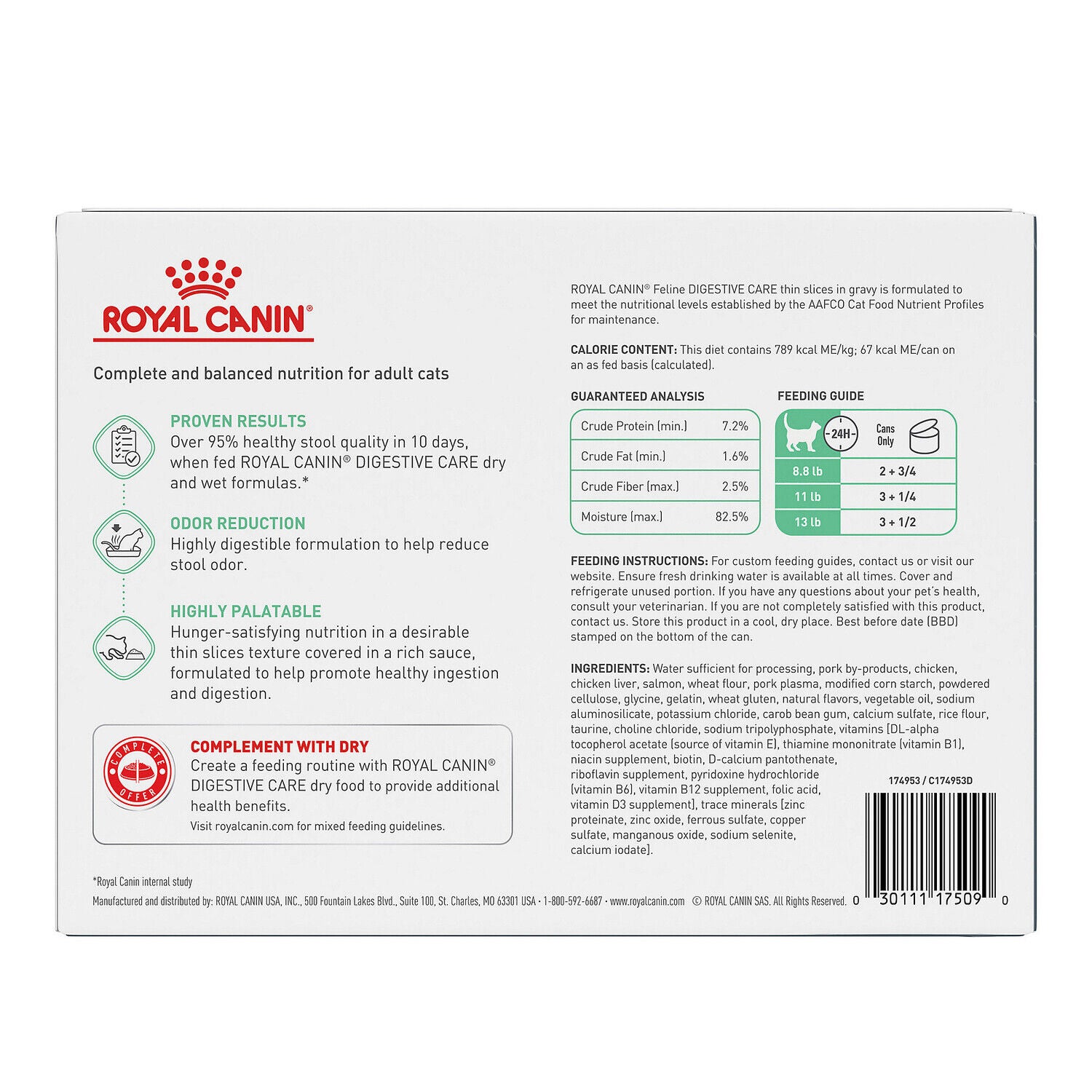 Royal Canin&reg; Feline Care Nutrition&trade; Digestive Care Thin Slices In Gravy Canned Cat Food, 3 Oz, 12-Pack