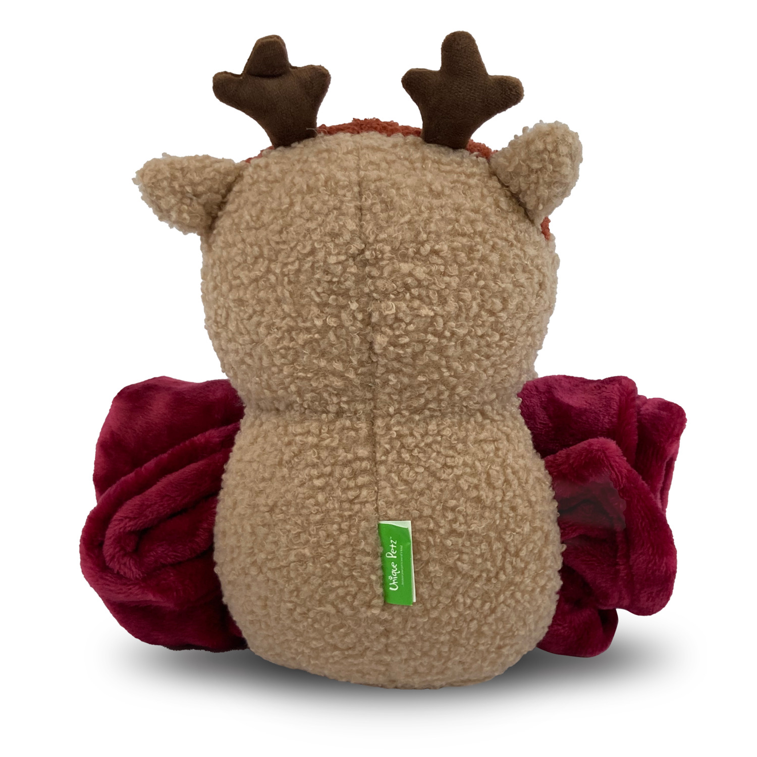 Unique Petz Plush Deer Dog Toy With Blanket Holiday Pet Gift