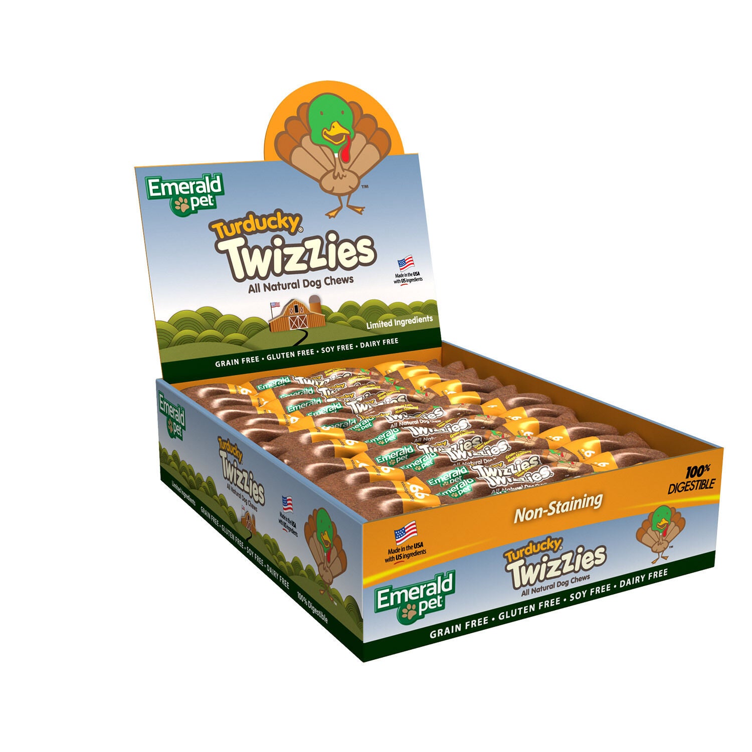 Emerald Pet Turducky Twizzies Natural Chew Dog Treat