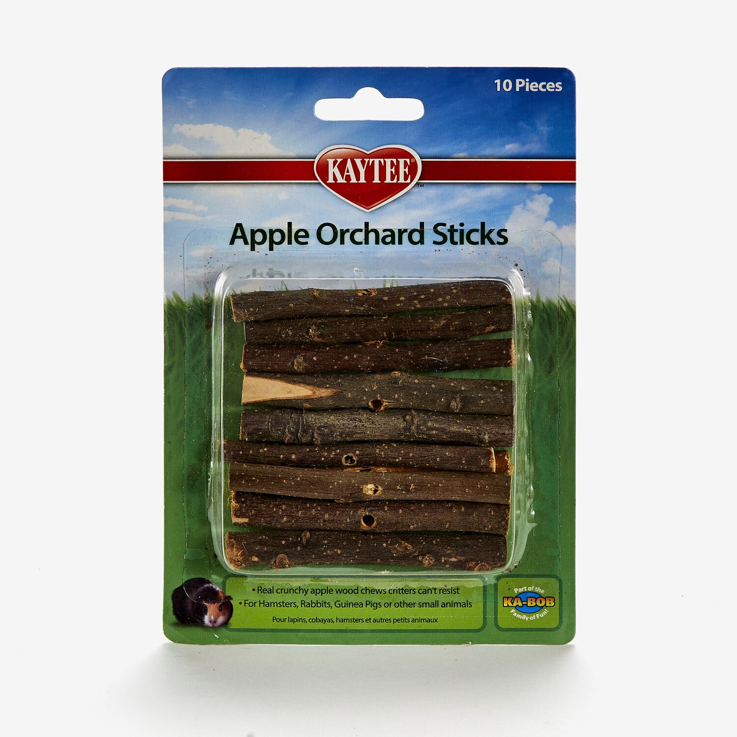 Kaytee Apple Orchard Sticks Small Animal Chew Treat, 10-Count