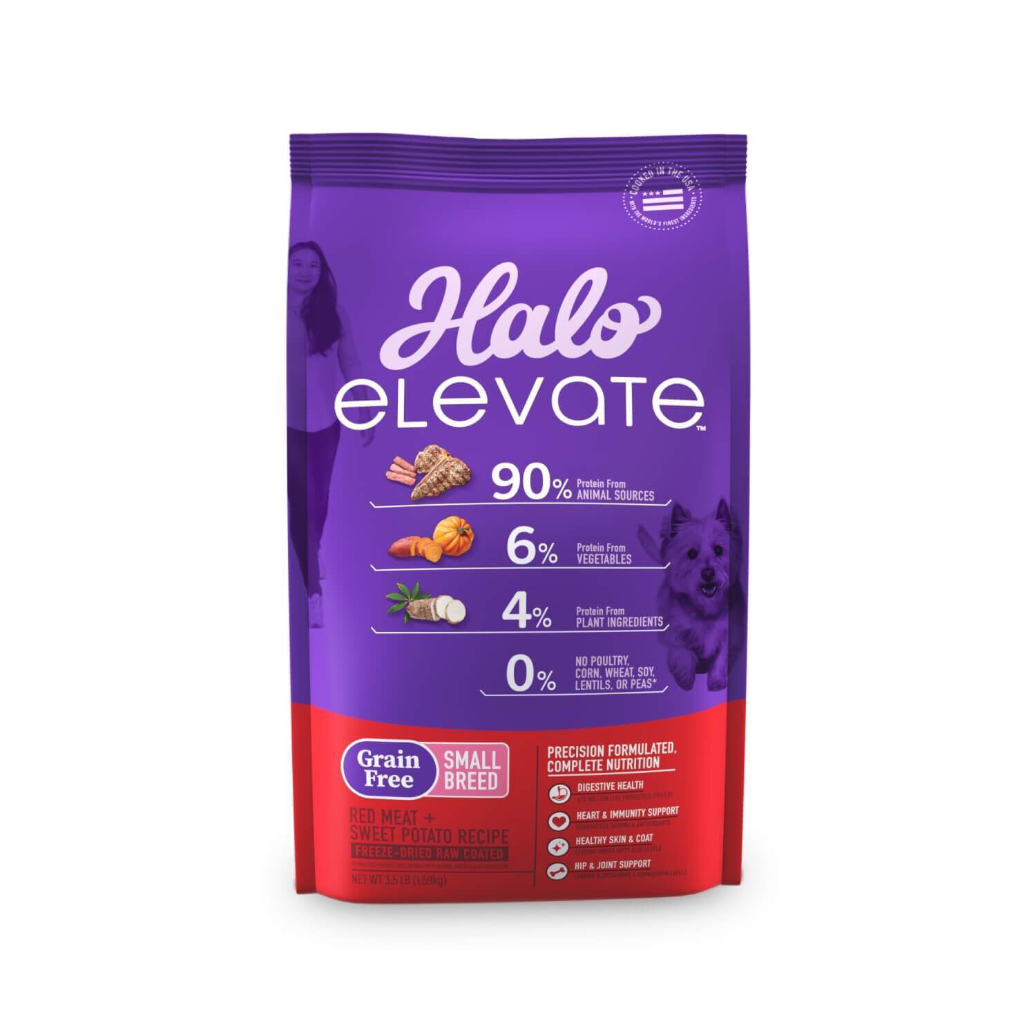 Halo Elevate Dog Grain Free Small Breed Red Meat Recipe Dry Food