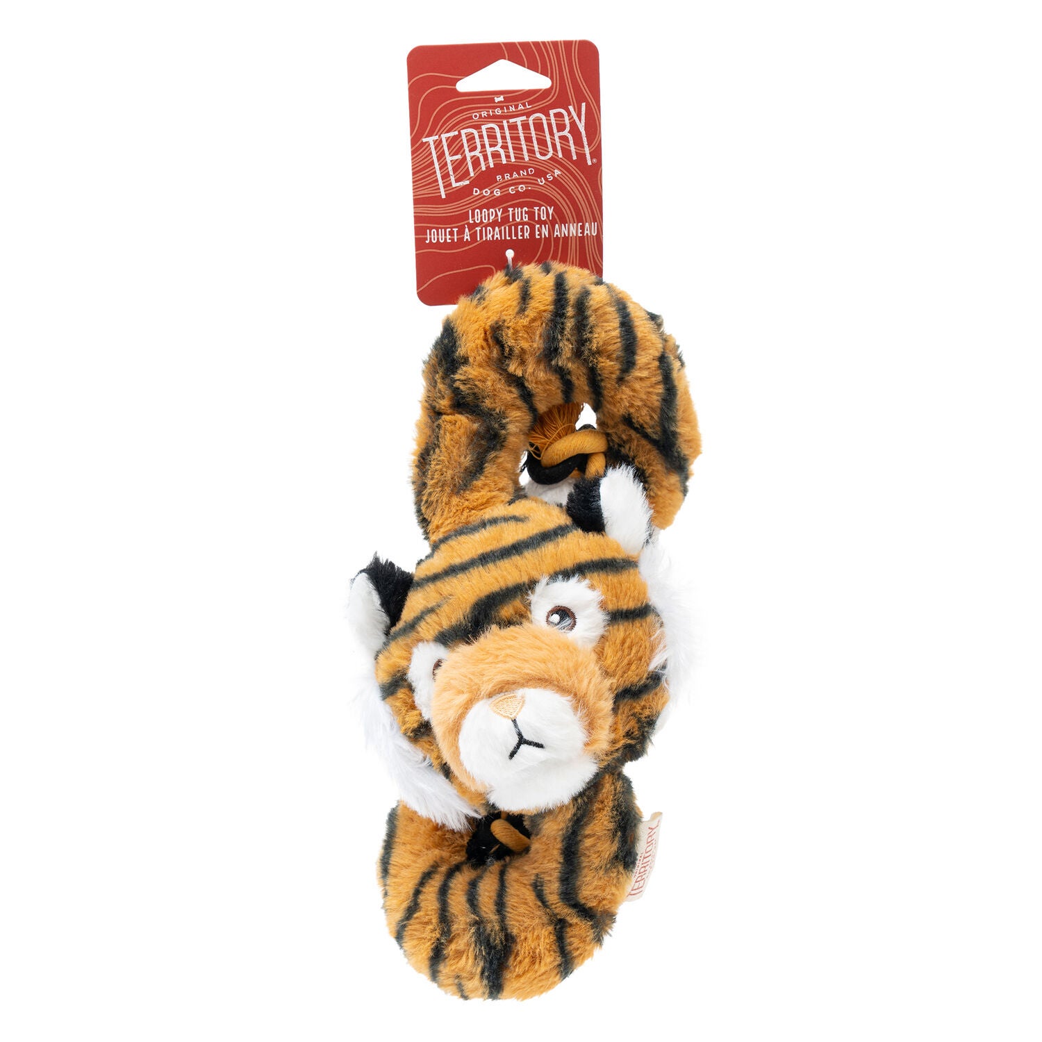 Territory Tiger Loopy Squeak & Tug Plush Dog Toy, 20"