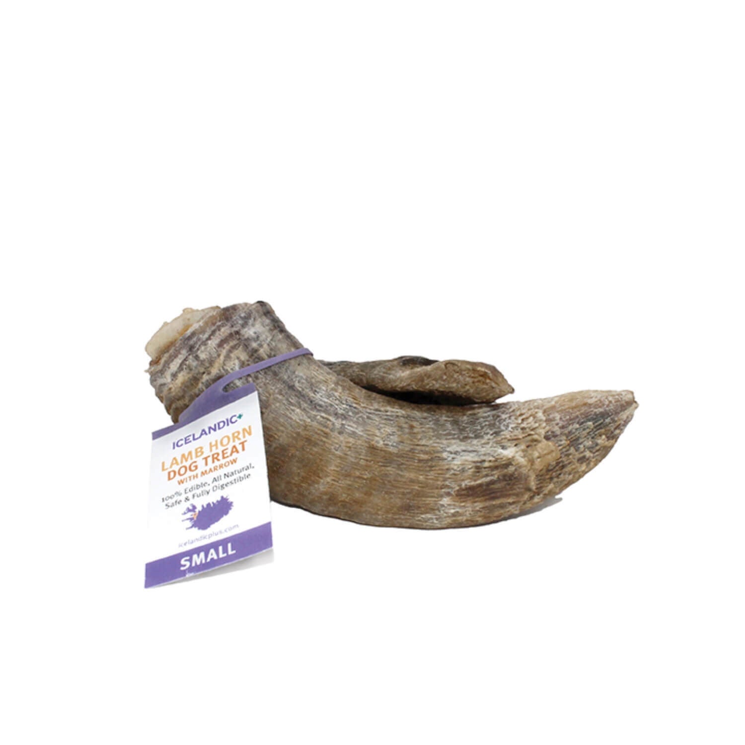 Icelandic+ Small Lamb Horn With Marrow Chews Dog Treats, Small