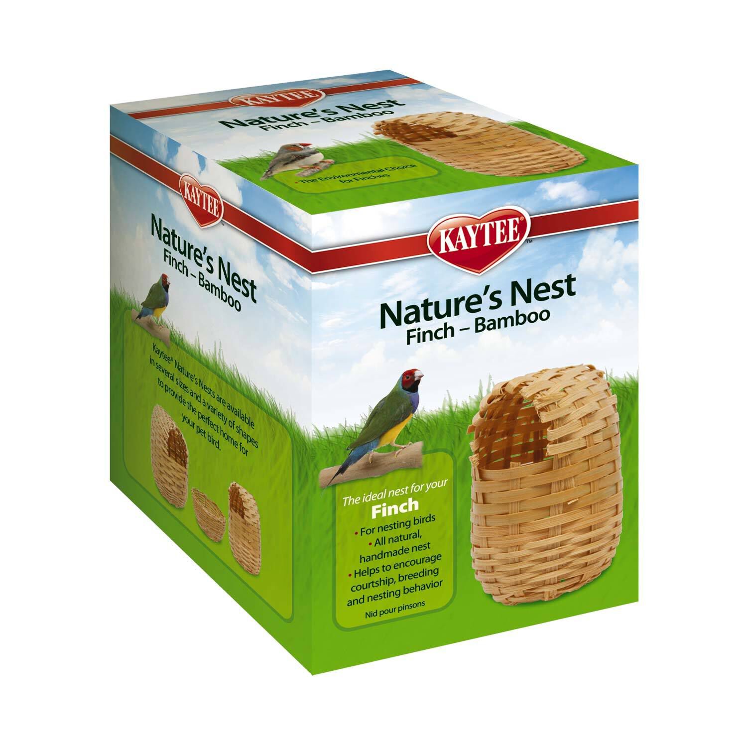 Natures Nest Bamboo Finch Nesting Box For Birds