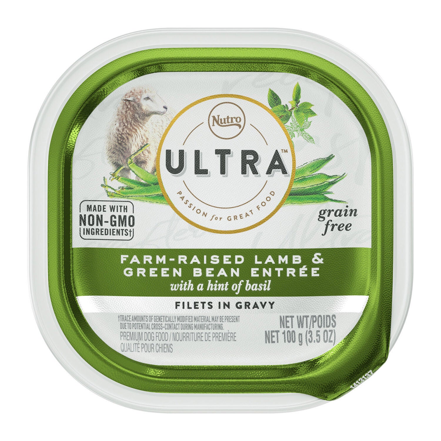 Ultra Farm Raised Lamb Green Bean Entree With Basil Dog Food 3oz