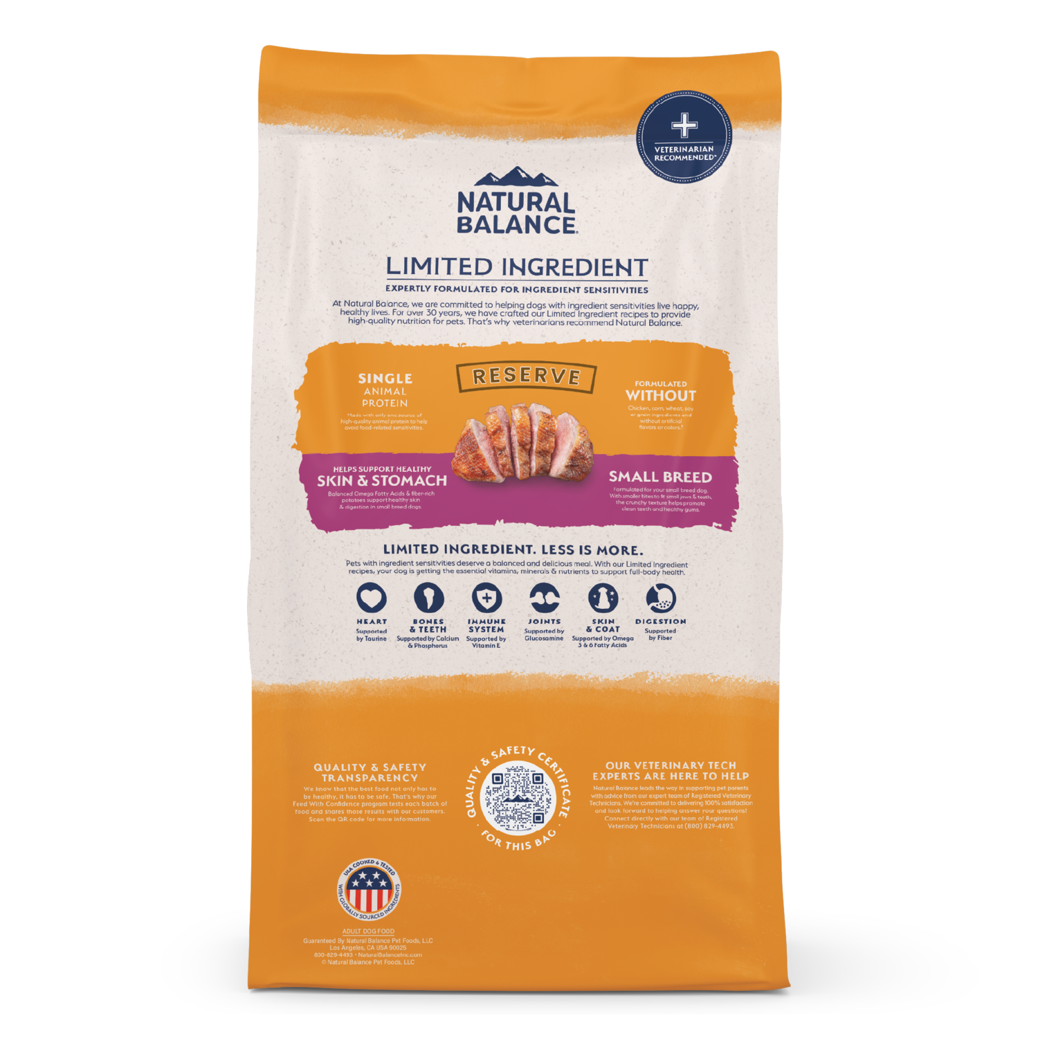 Natural Balance Limited Ingredient Small Breed Adult Grain Free Duck And Potato Recipe Dry Dog Food, 12-Lb Bag