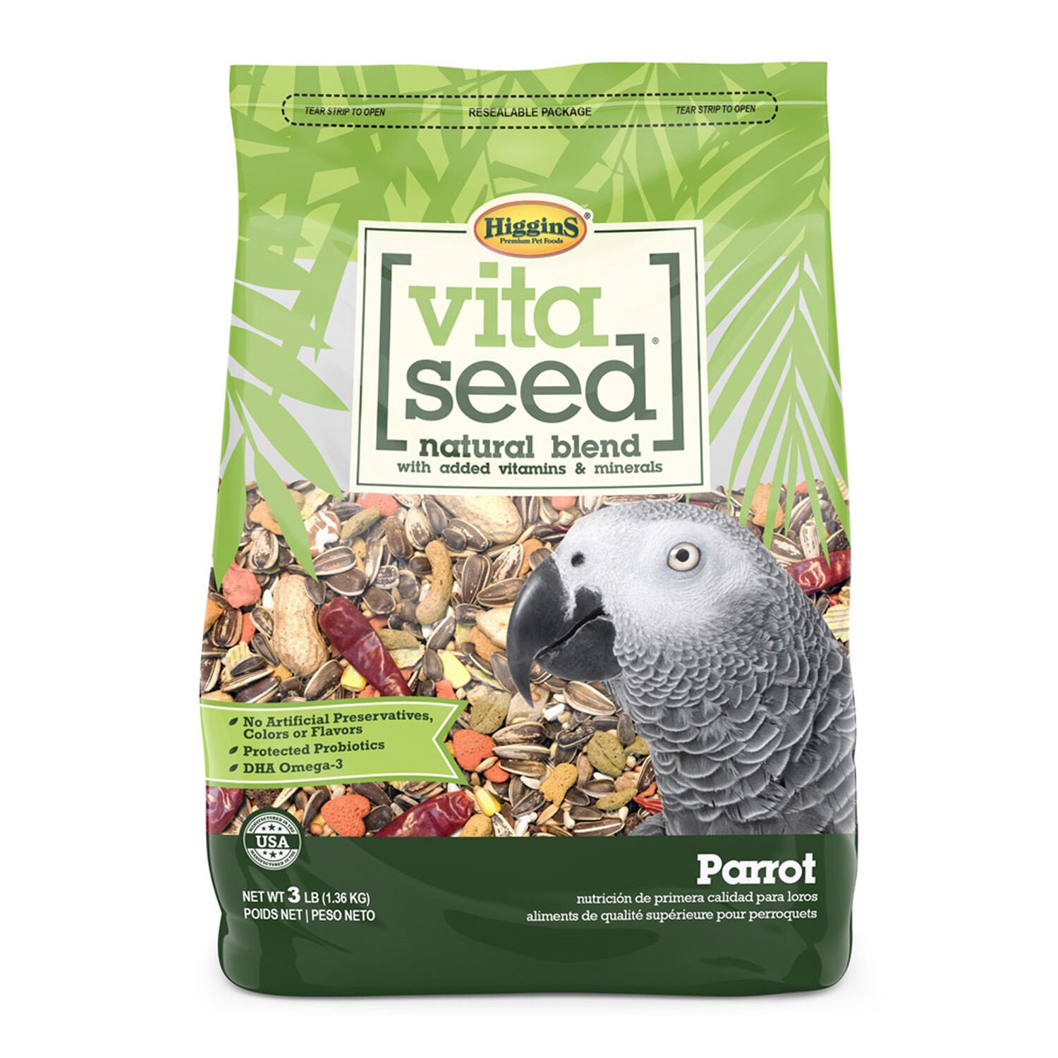 Higgins Vita Seed Natural Blend Parrot Food