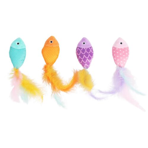 Feather Fish Cat Toy