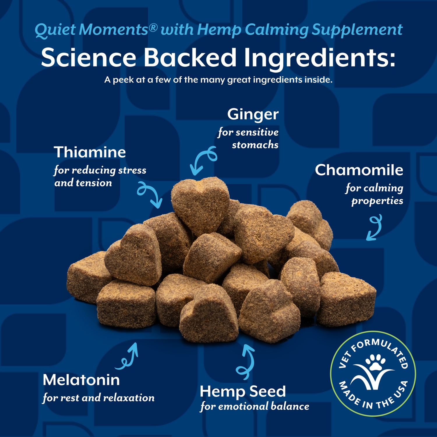 Naturvet Hemp Quiet Moments Calming Aid Soft Chews For Dogs