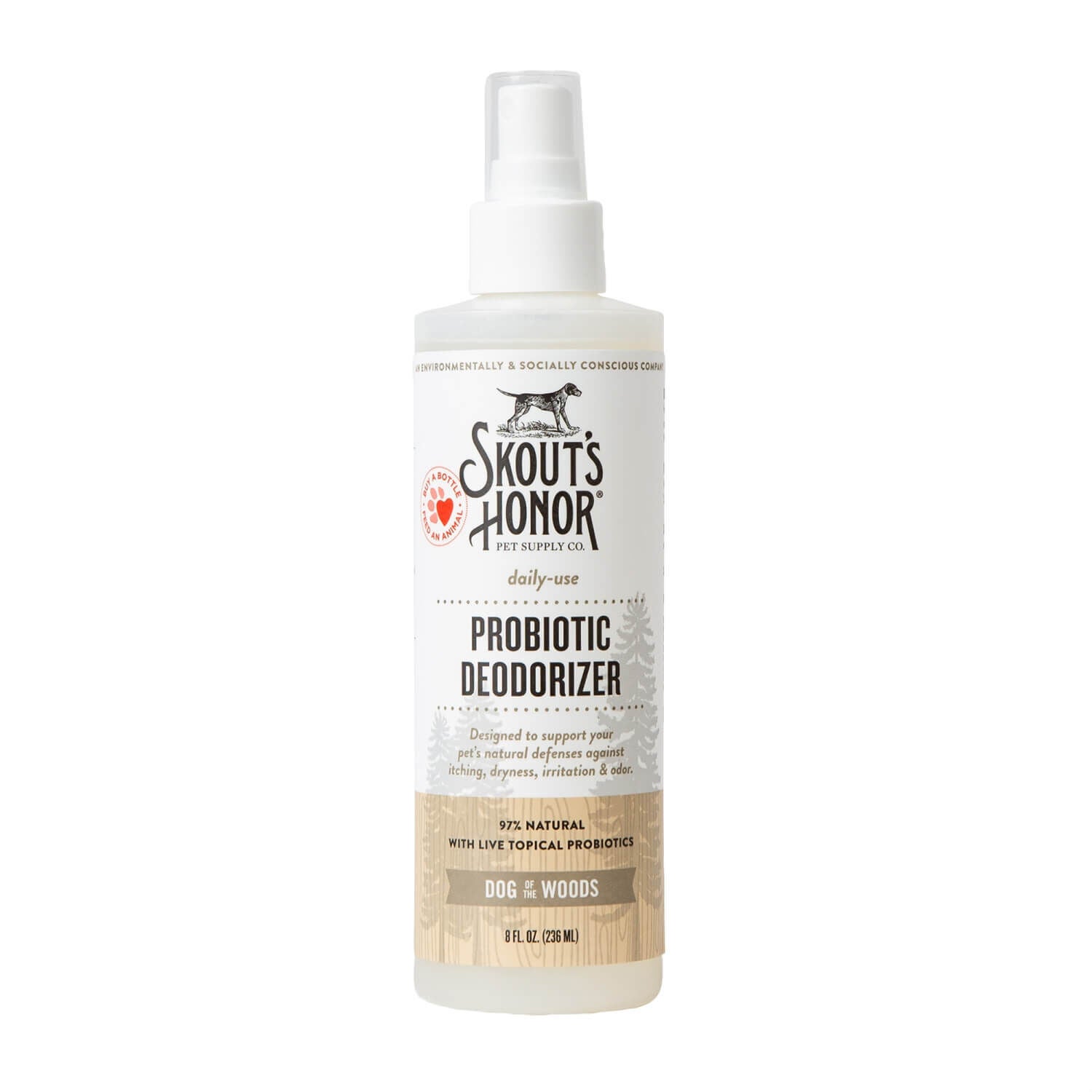 Skout's Honor Probiotic Deodorizer Dog Wood, 8-Oz