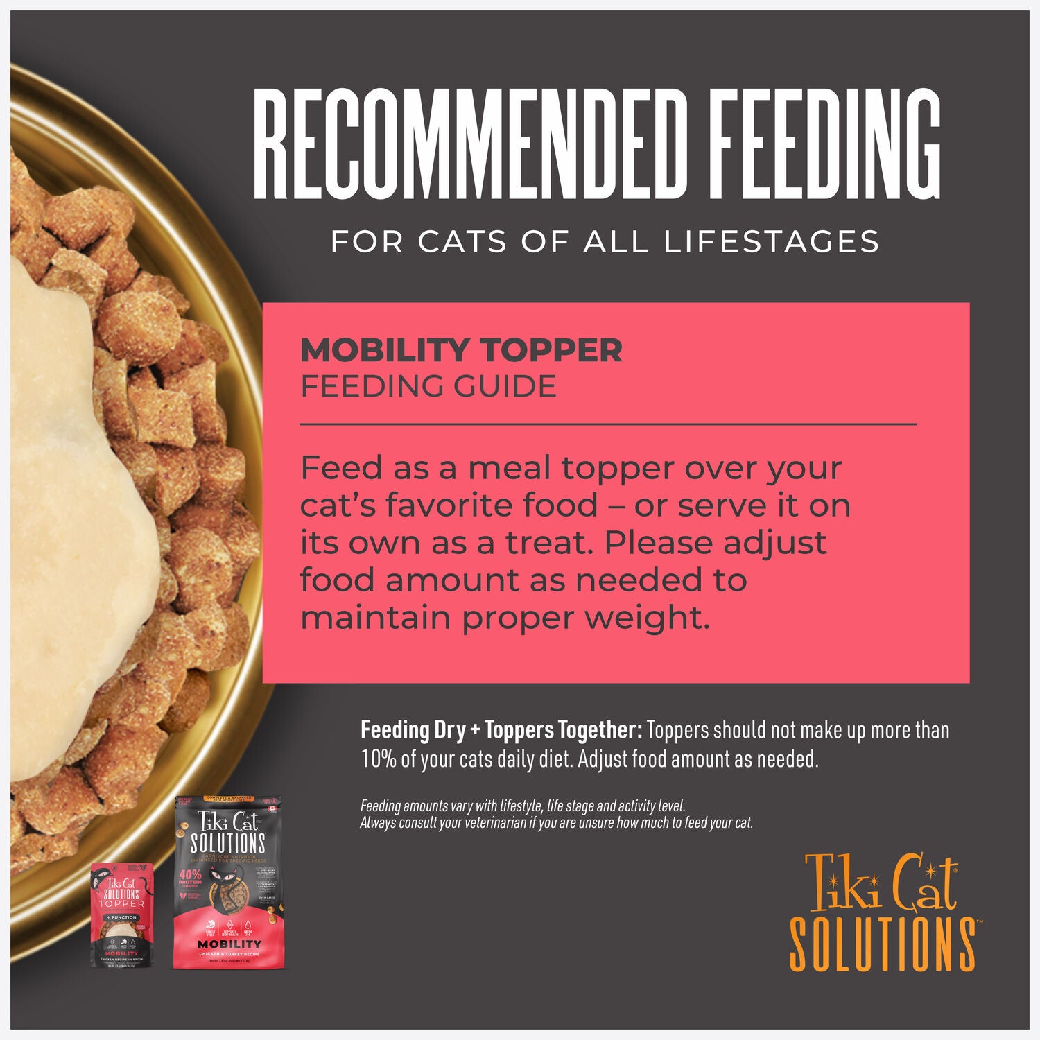 Tiki Cat Solutions Cat Food Topper, Mobility, Chicken Recipe In Broth, 1.5-Oz Pouch