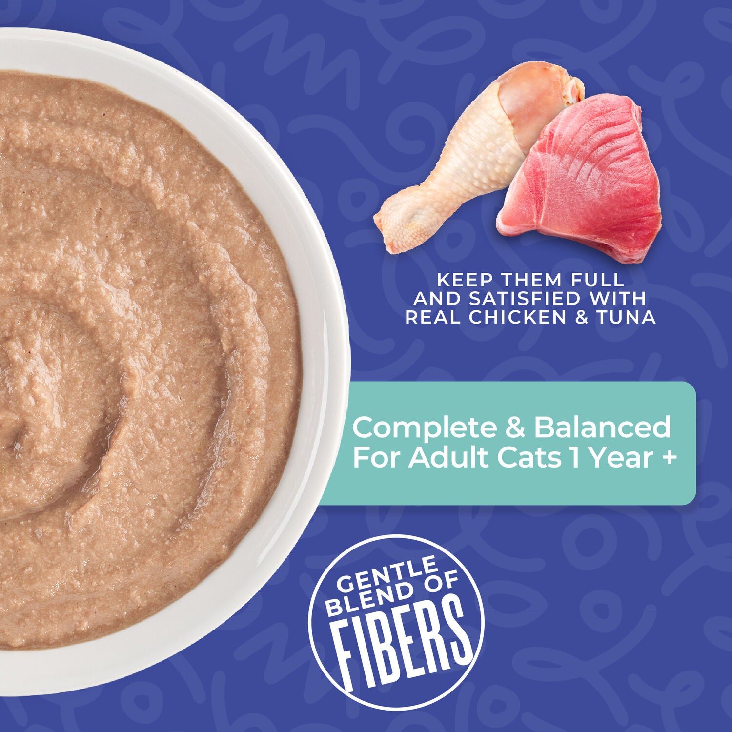 Tiki Cat Velvet Mousse Wet Cat Food, Hairball Control, Chicken & Tuna Recipe In Broth, 2.8-Oz Pouch