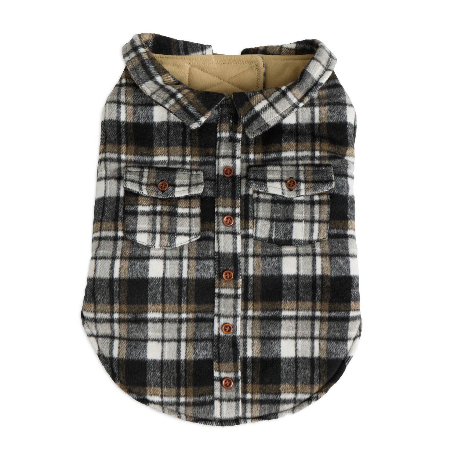 Aristopet Check Melton Plaid "Shacket" Dog Shirt-Jacket, Large