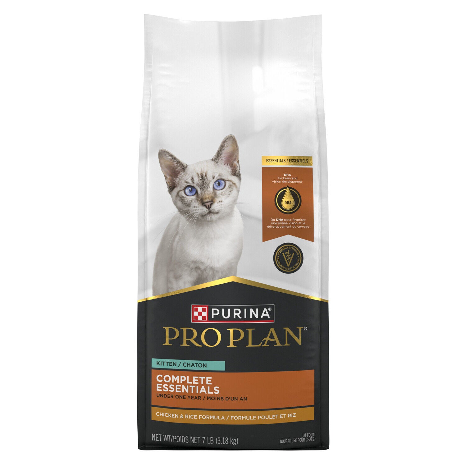 Purina Pro Plan Kitten Dry Food Complete Essentials Chicken And Rice Formula, 7 Lb. Bag