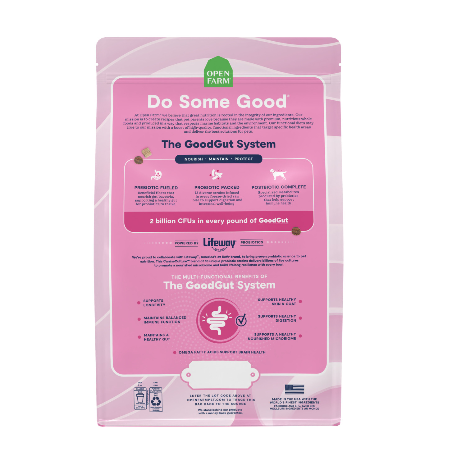 Open Farm Goodgut Wild-Caugh Salmon Dry Dog Food Recipe, 3.5-Lb.