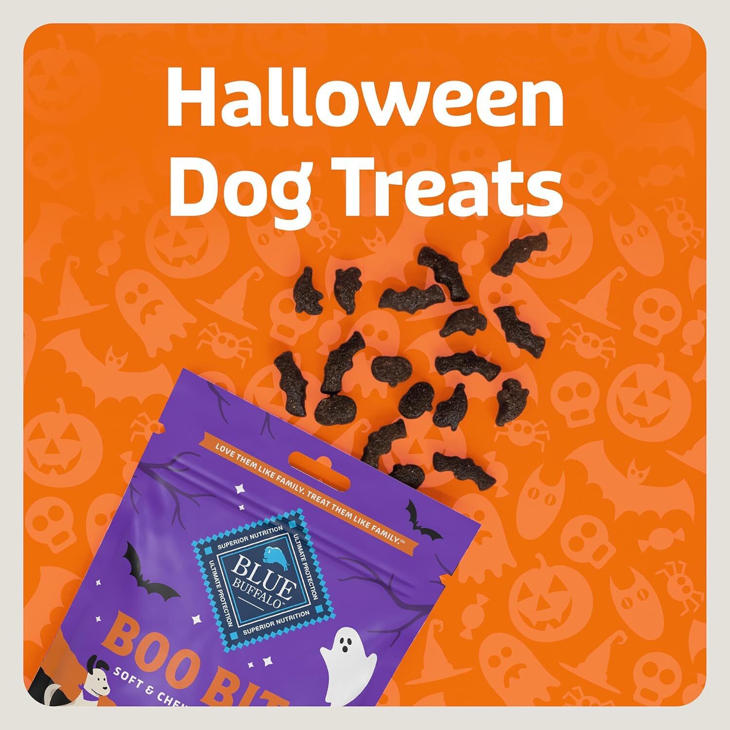 Blue Buffalo Boo Bits Soft & Chewy Halloween Dog Treats, Tasty Chicken Flavor, 4.5-Oz Bag