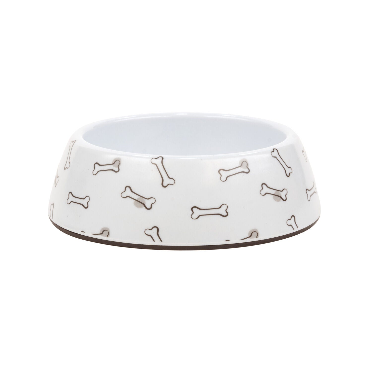 Simply Dog White Mosaic Plastic Dog Bowl, 9.4