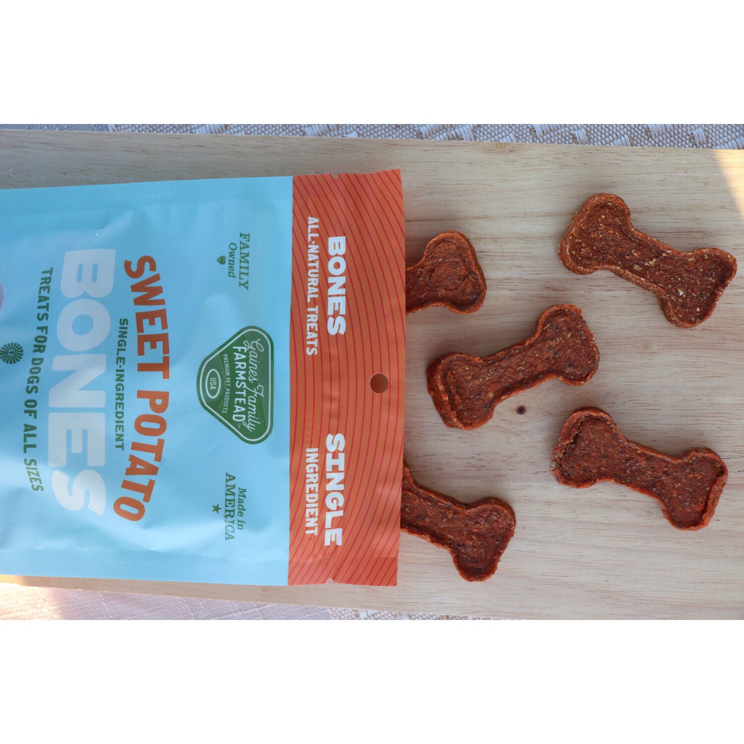 Gaines Family Farmstead Sweet Potato Bones Dog Treats, 14-Oz