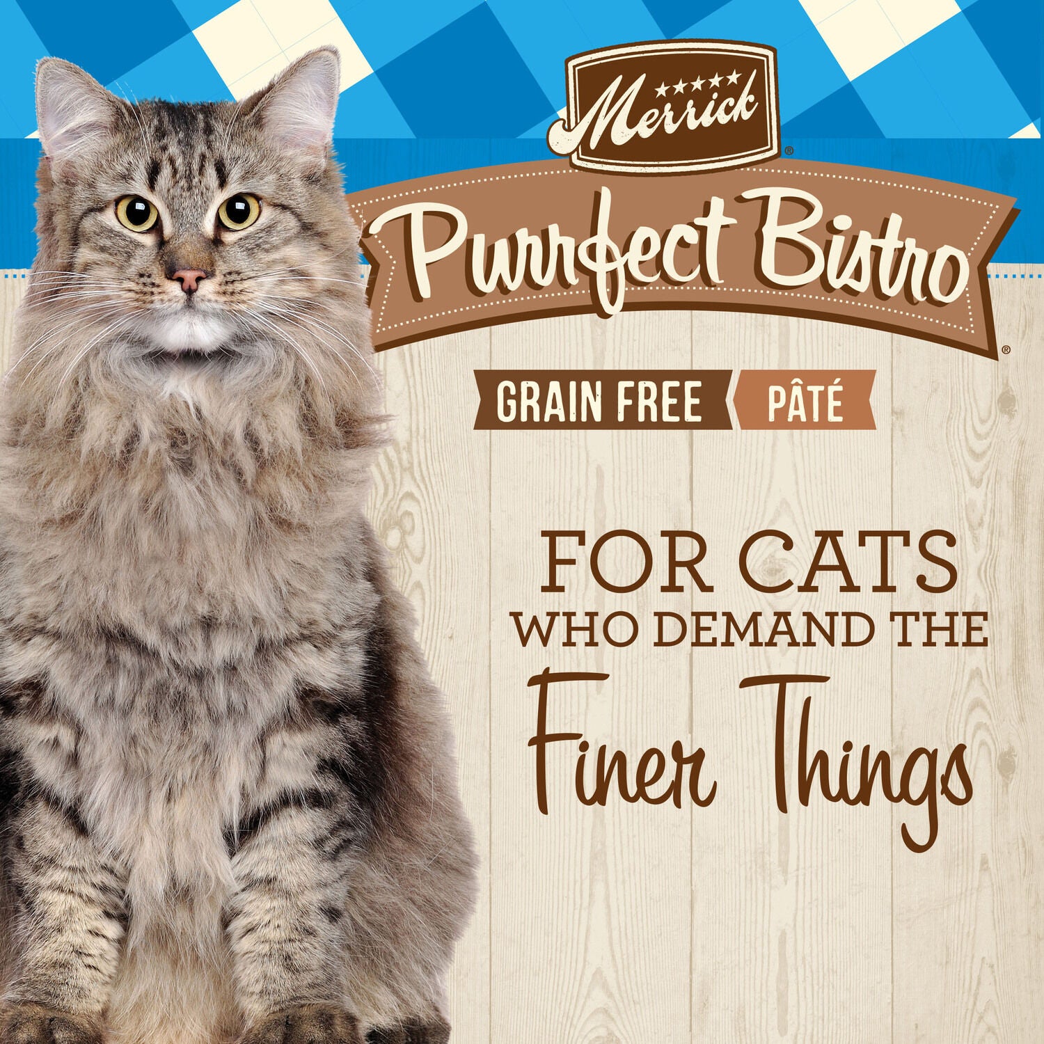 Merrick Purrfect Bistro Grain Free Premium Soft Canned Pate Adult Wet Cat Food, Surfin&rsquo; And Turfin&rsquo; Recipe, 3-Oz Can