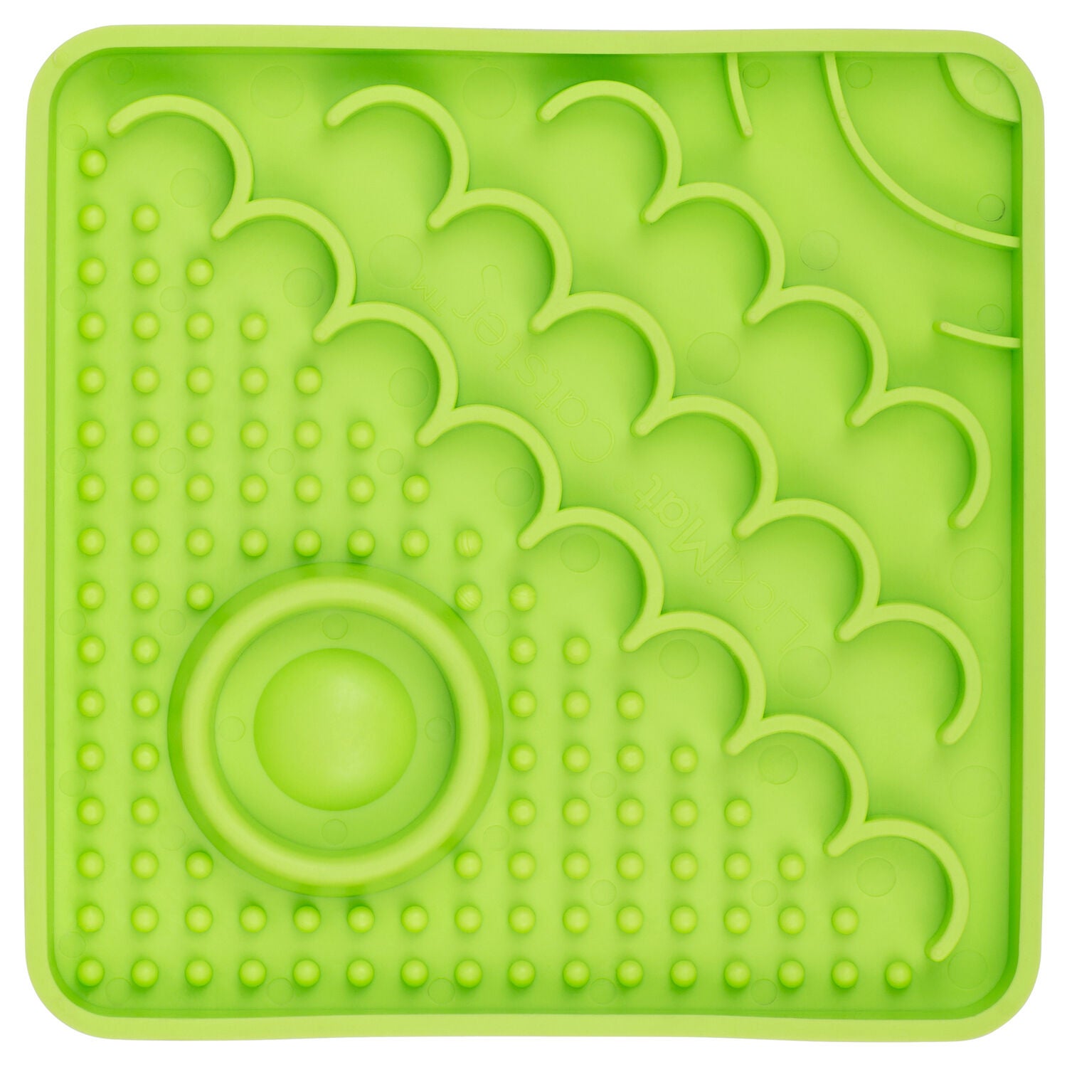 Lickimat Catster Lickmat & Slow Feeder Textured Cat Bowl - Green