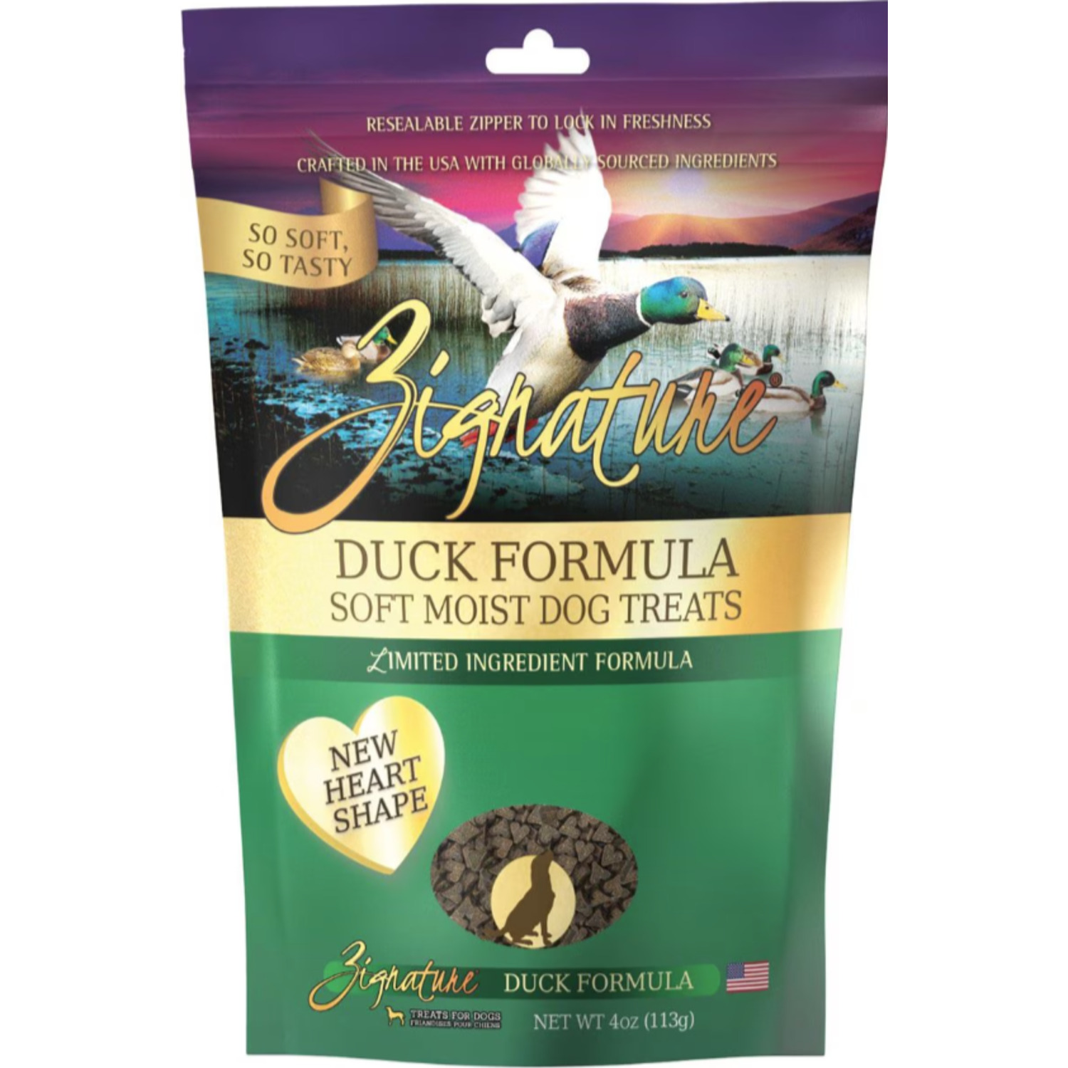 Zignature Duck Formula Soft Dog Treats, 4Oz