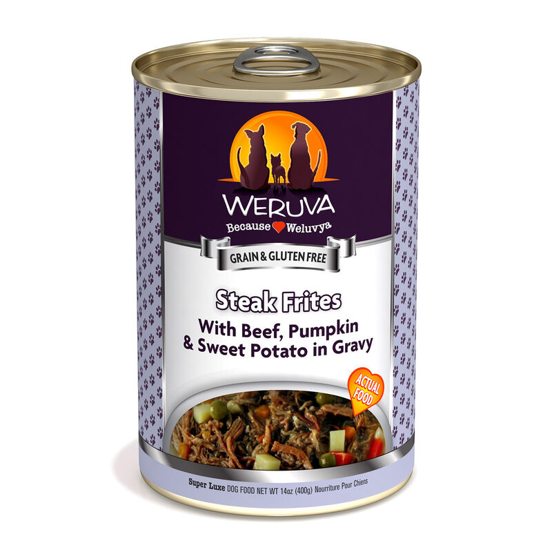 Weruva Steak Frites Canned With Beef, Pumpkin, And Sweet Potato In Gravy image number 1