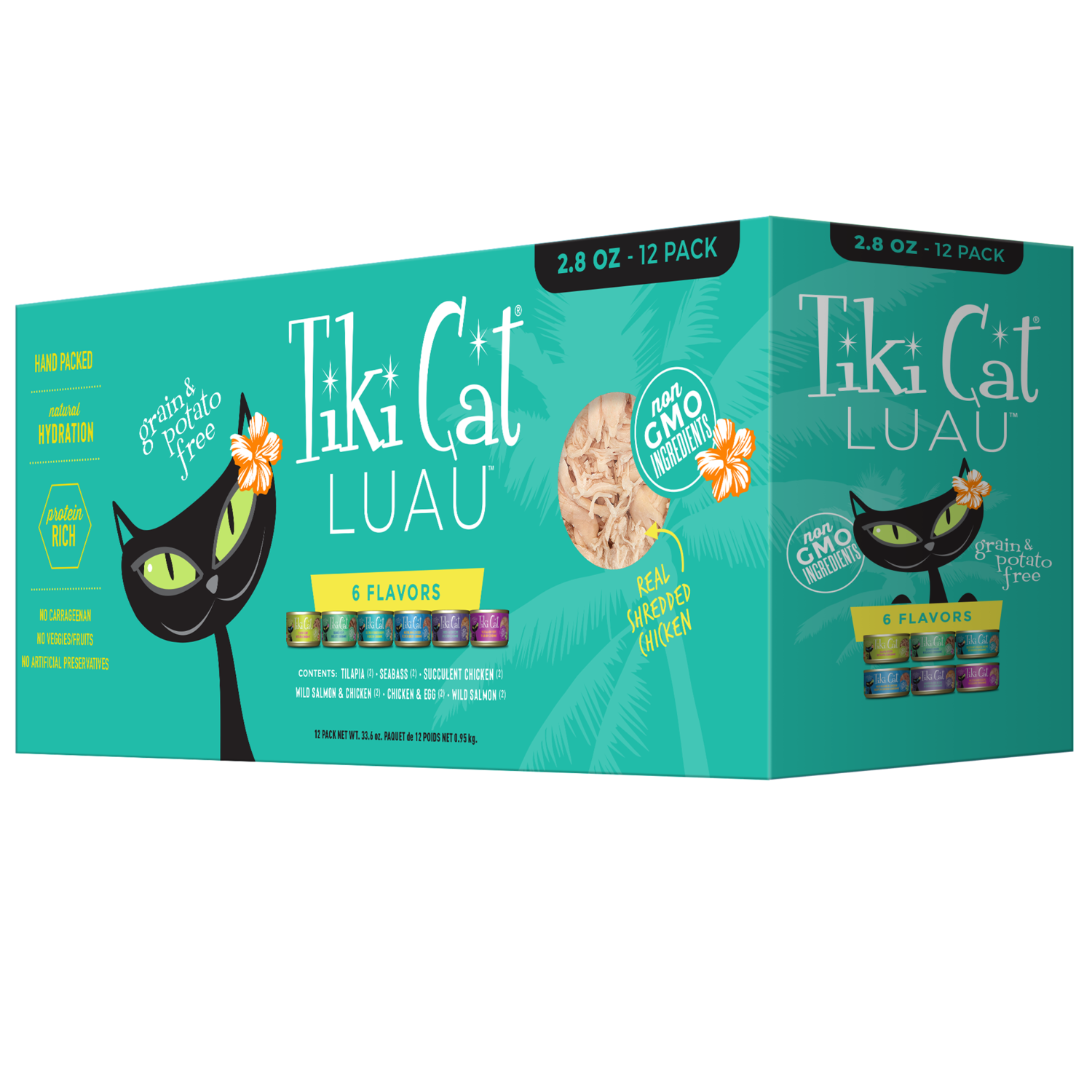 Tiki Cat Luau Wet Cat Food, Variety Pack, 2.8-Oz Cans 12-Count