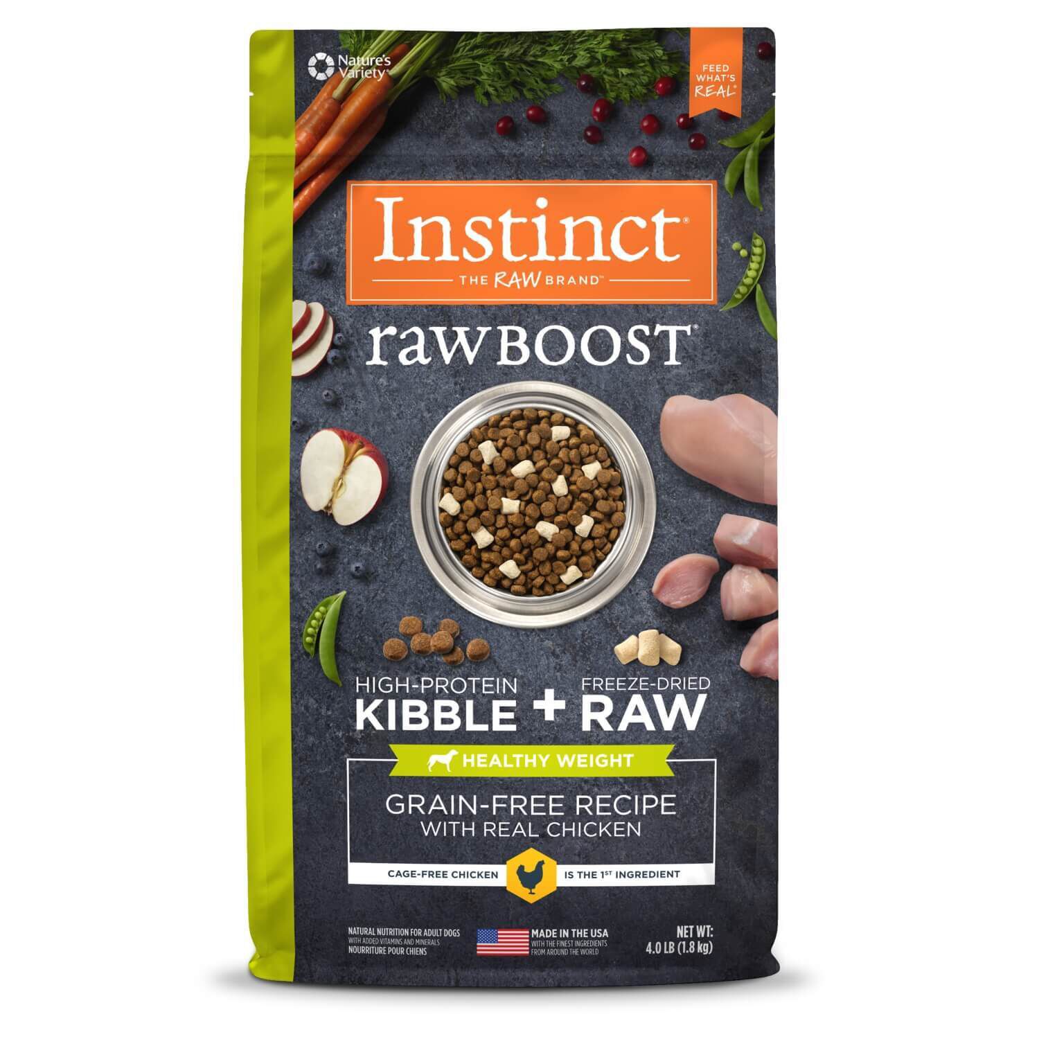 Instinct by Nature's Variety Healthy Weight Grain-Free Chicken Meal Recipe Dry Dog Food Instinct by Nature's Variety Healthy Weight Grain-Free Chicken Meal Recipe Dry Dog Food